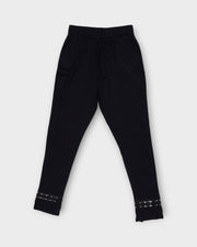 Black Cotton Comfortable Fit Ethnic Pants