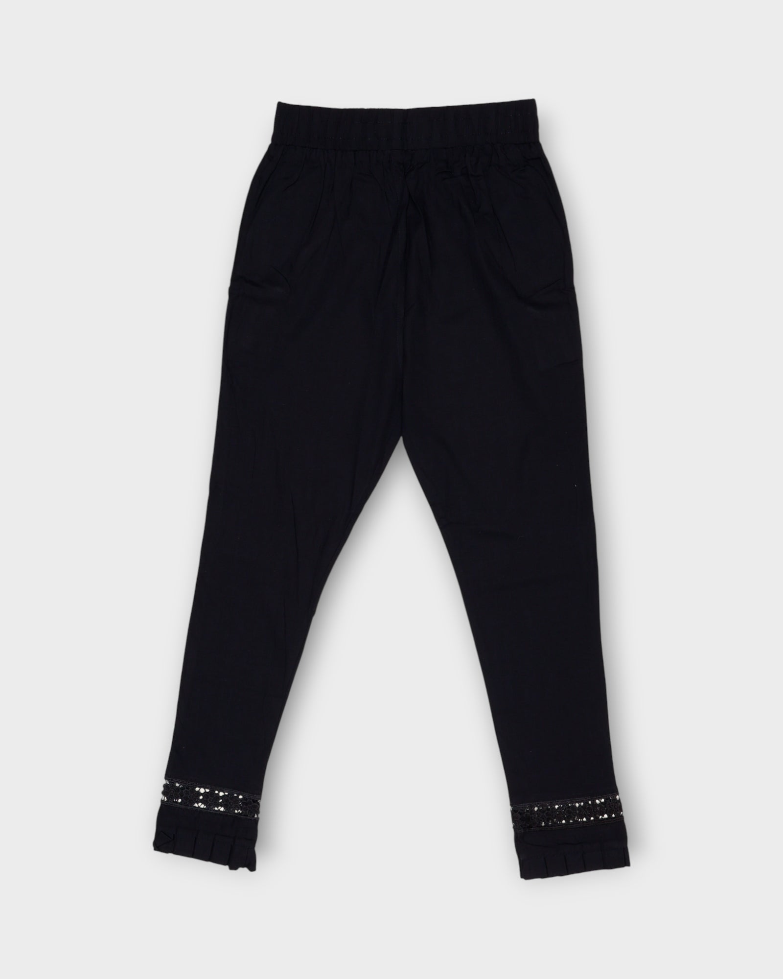 Black Cotton Comfortable Fit Ethnic Pants