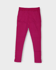 Pink Cotton Straight Pants