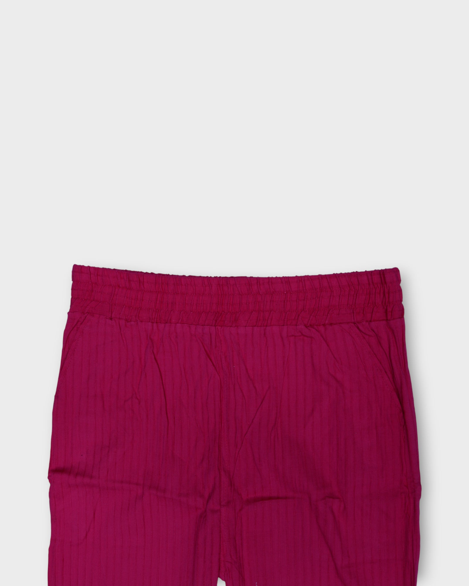 Pink Cotton Straight Pants