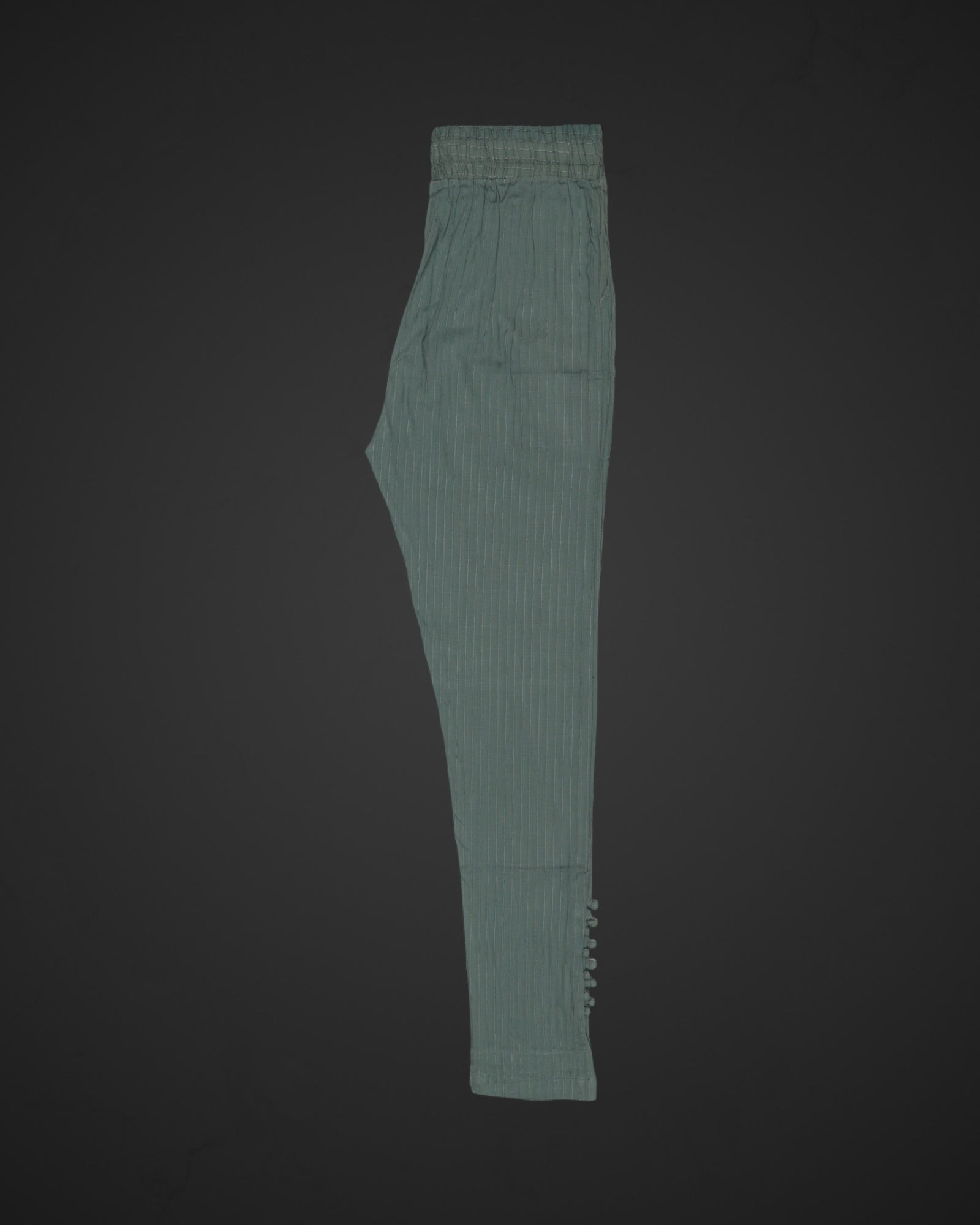 Mint Green Cotton Straight Pants