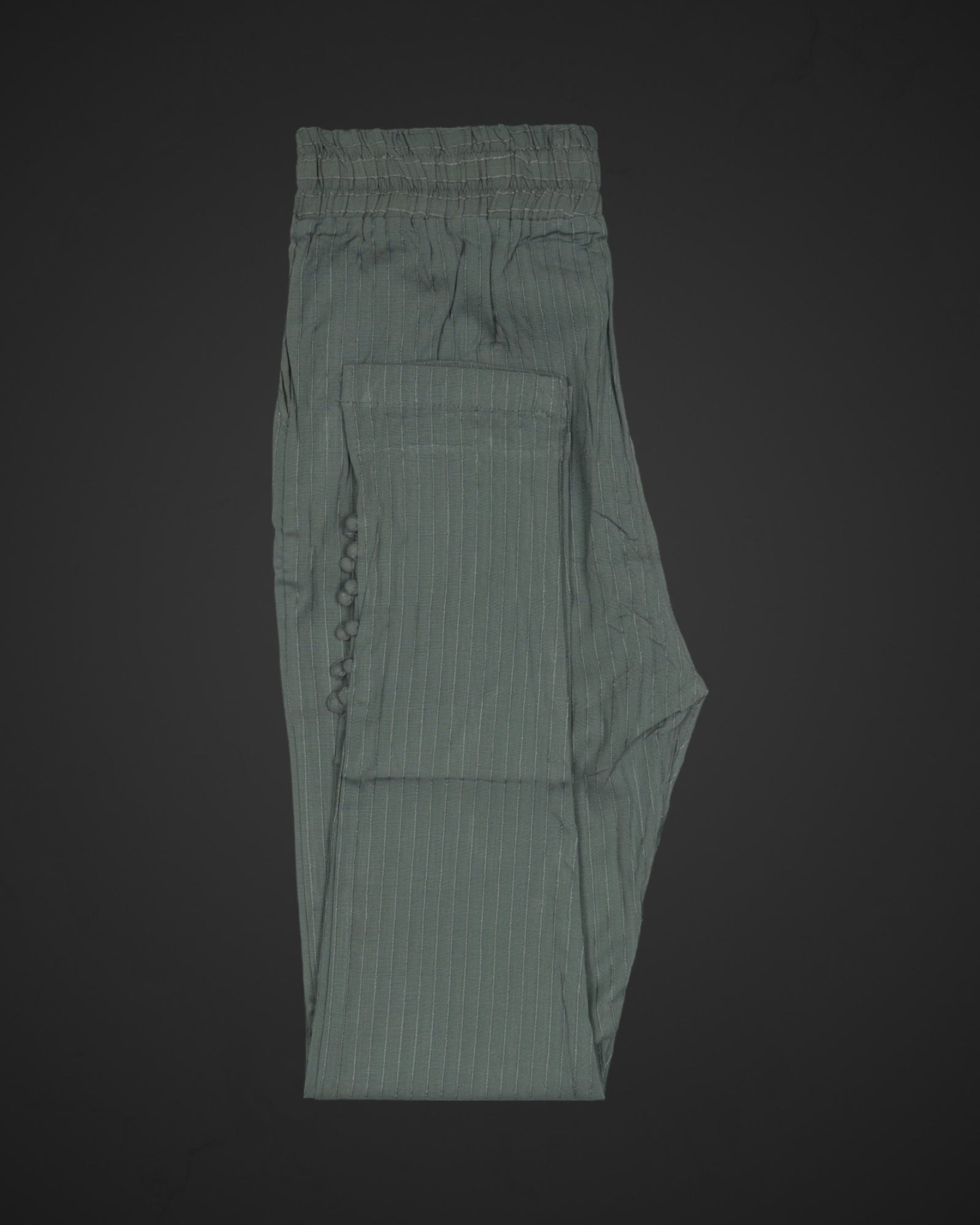 Mint Green Cotton Straight Pants