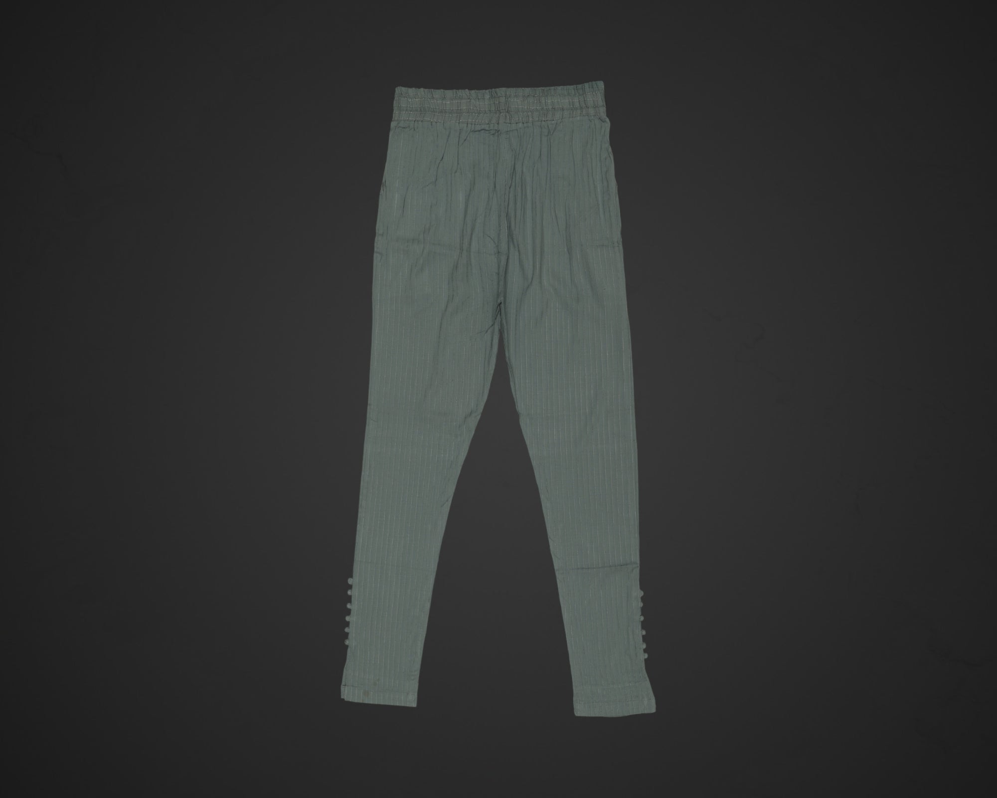 Mint Green Cotton Straight Pants
