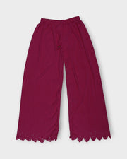 Pink Cotton Printed Palazzo Pants