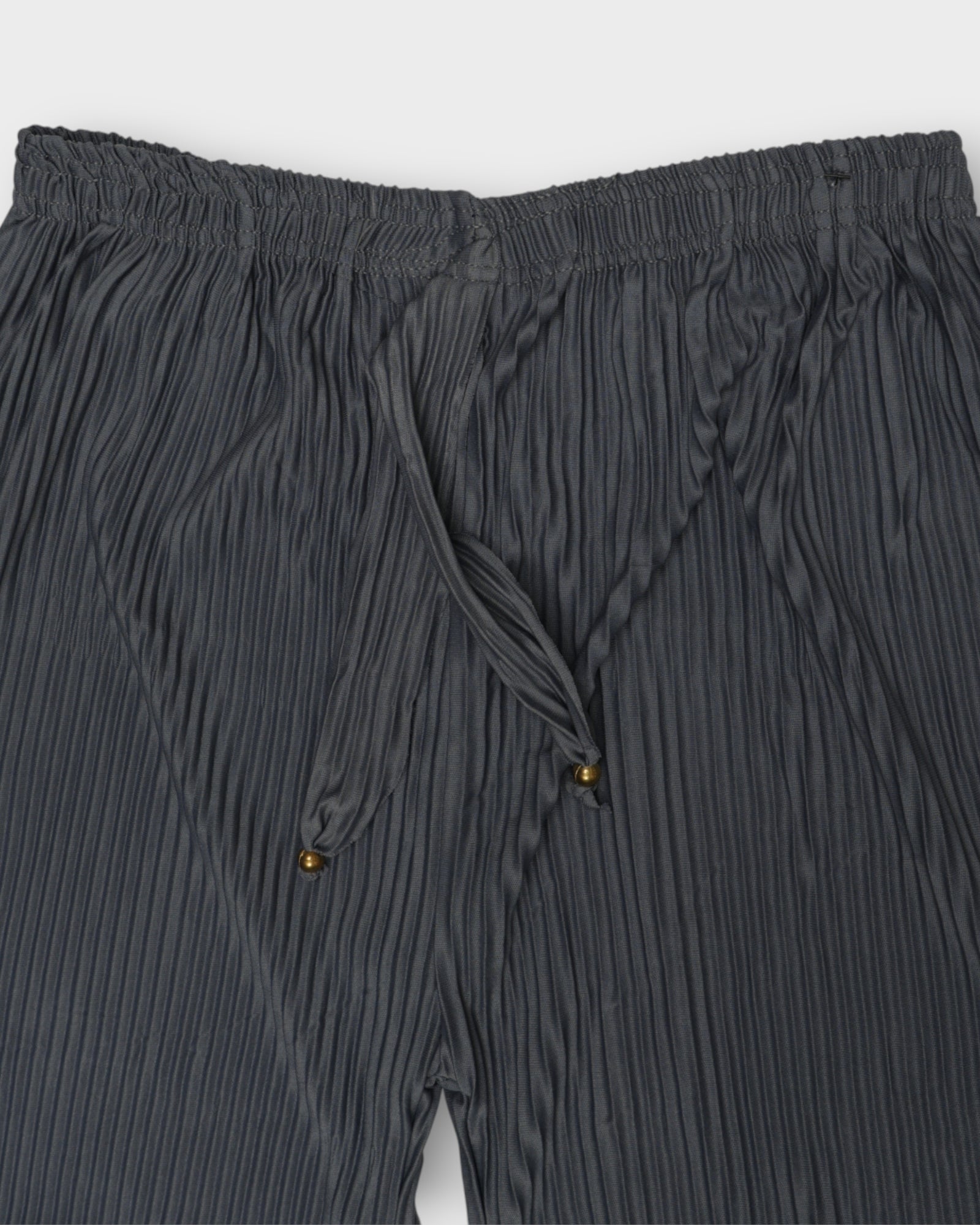 Grey Cotton Flared Palazzo Pants