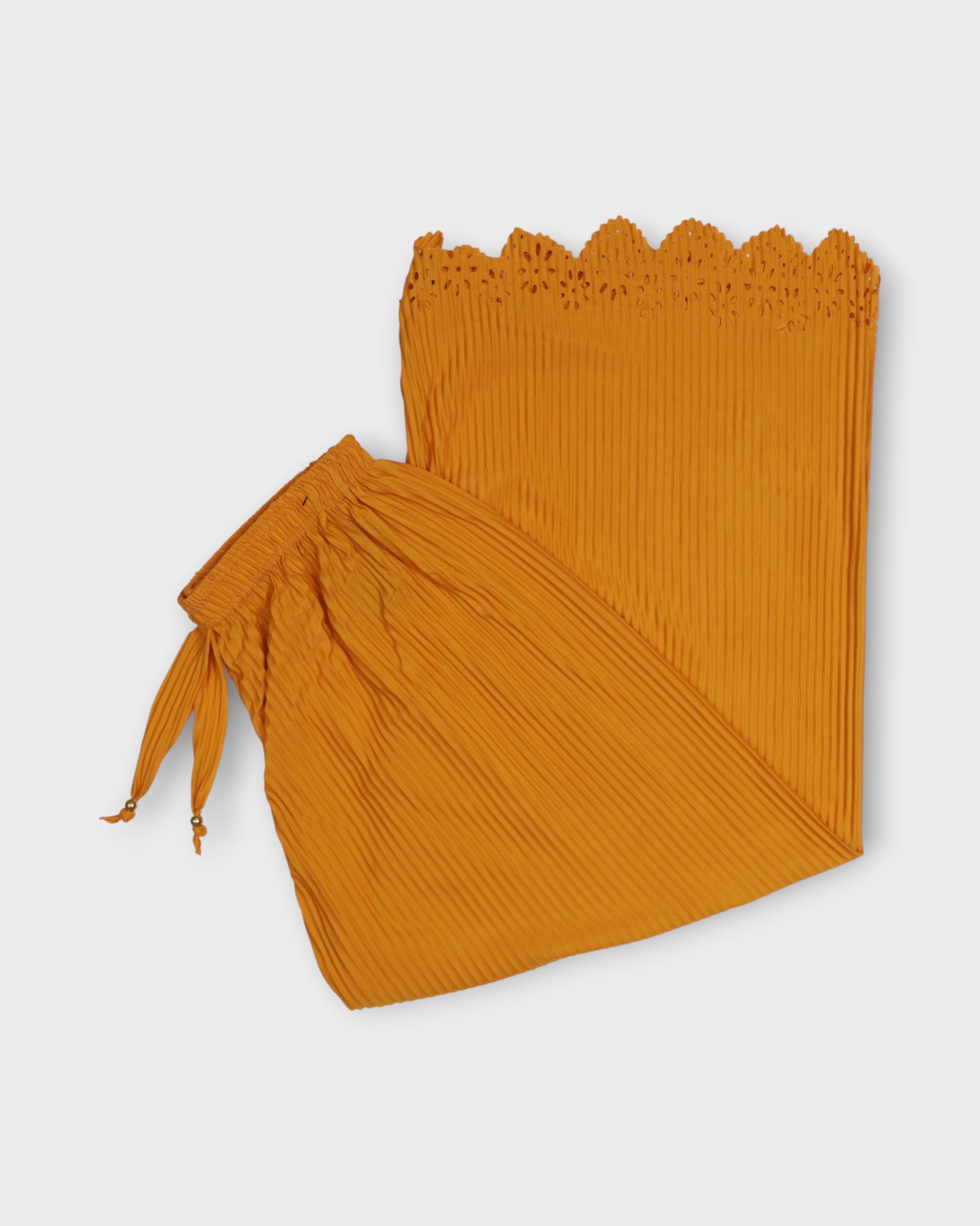 Mustard Cotton Comfortable Fit Palazzo Pants