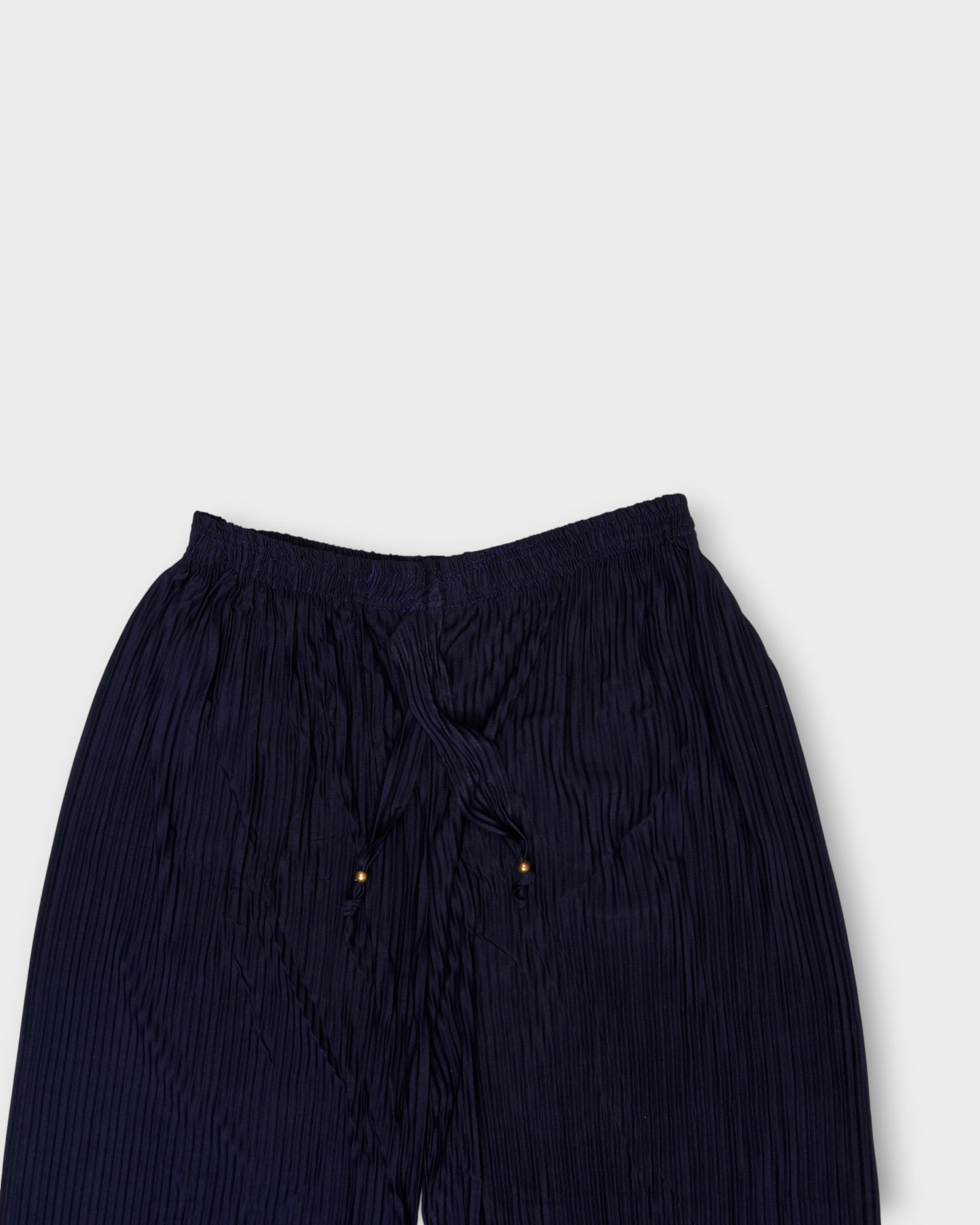 Navy Blue Cotton Flared Palazzo Pants