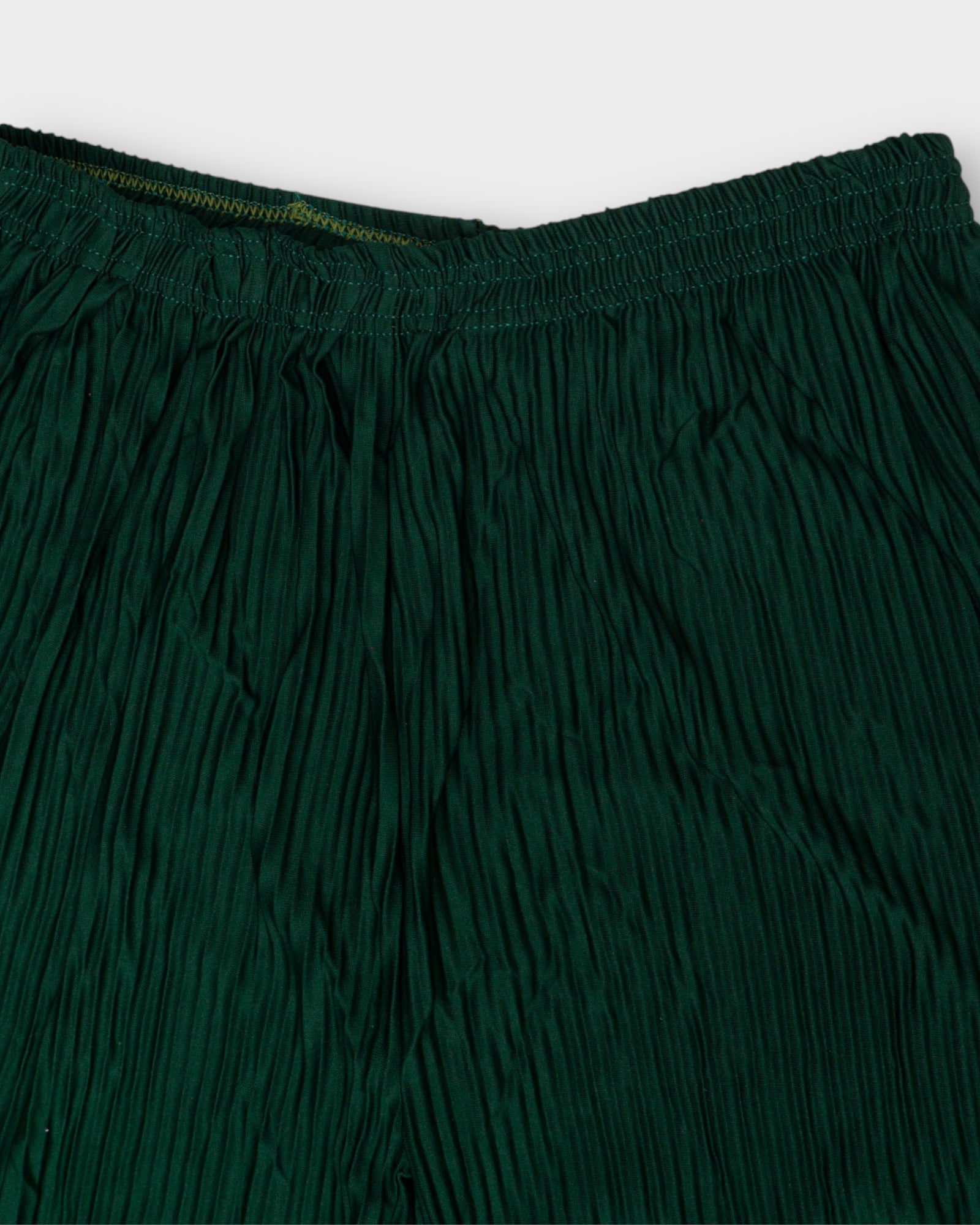 Bottle Green Cotton Flared Palazzo Pants
