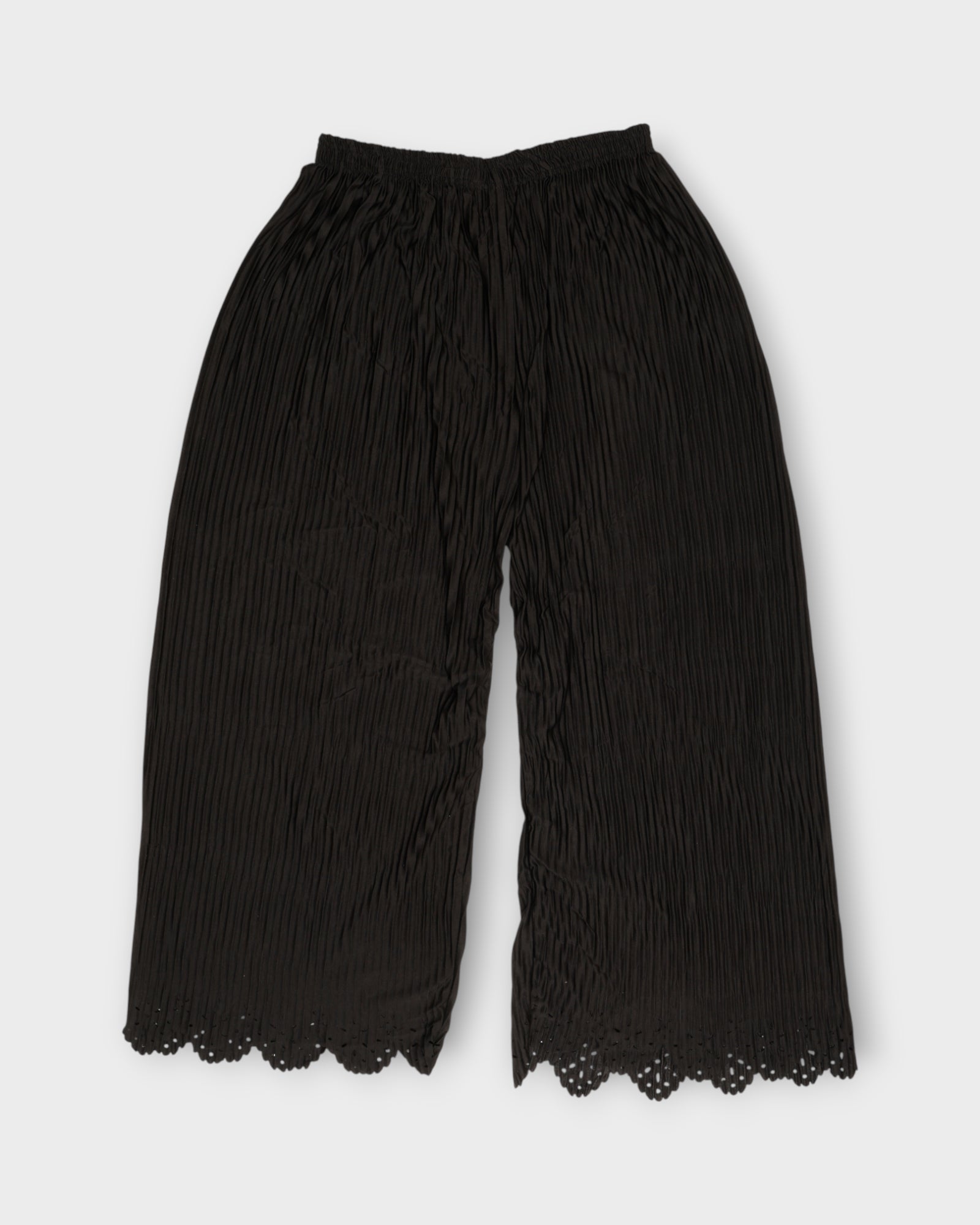 Black Cotton Flared Palazzo Pants
