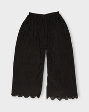 Black Cotton Flared Palazzo Pants