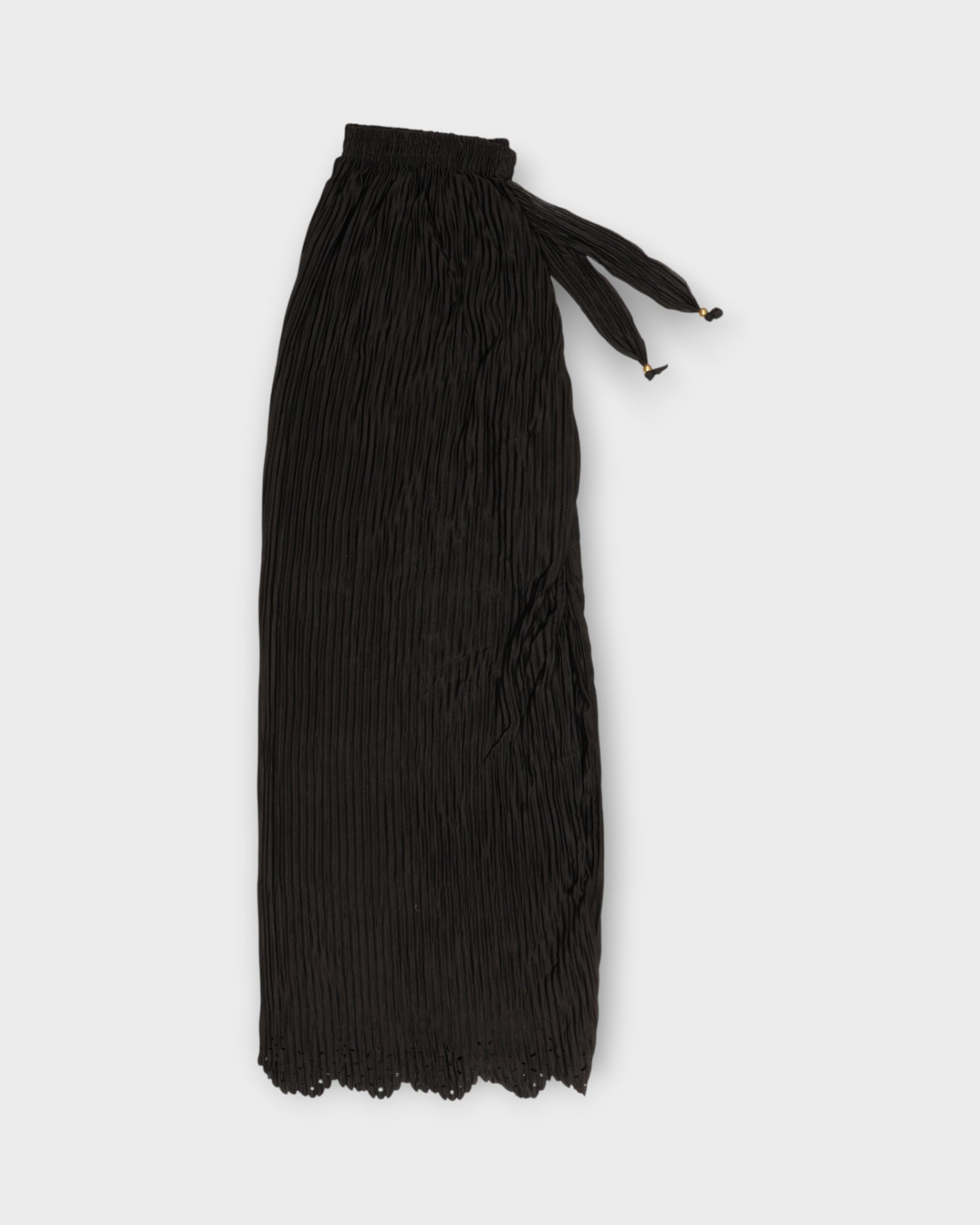 Black Cotton Flared Palazzo Pants