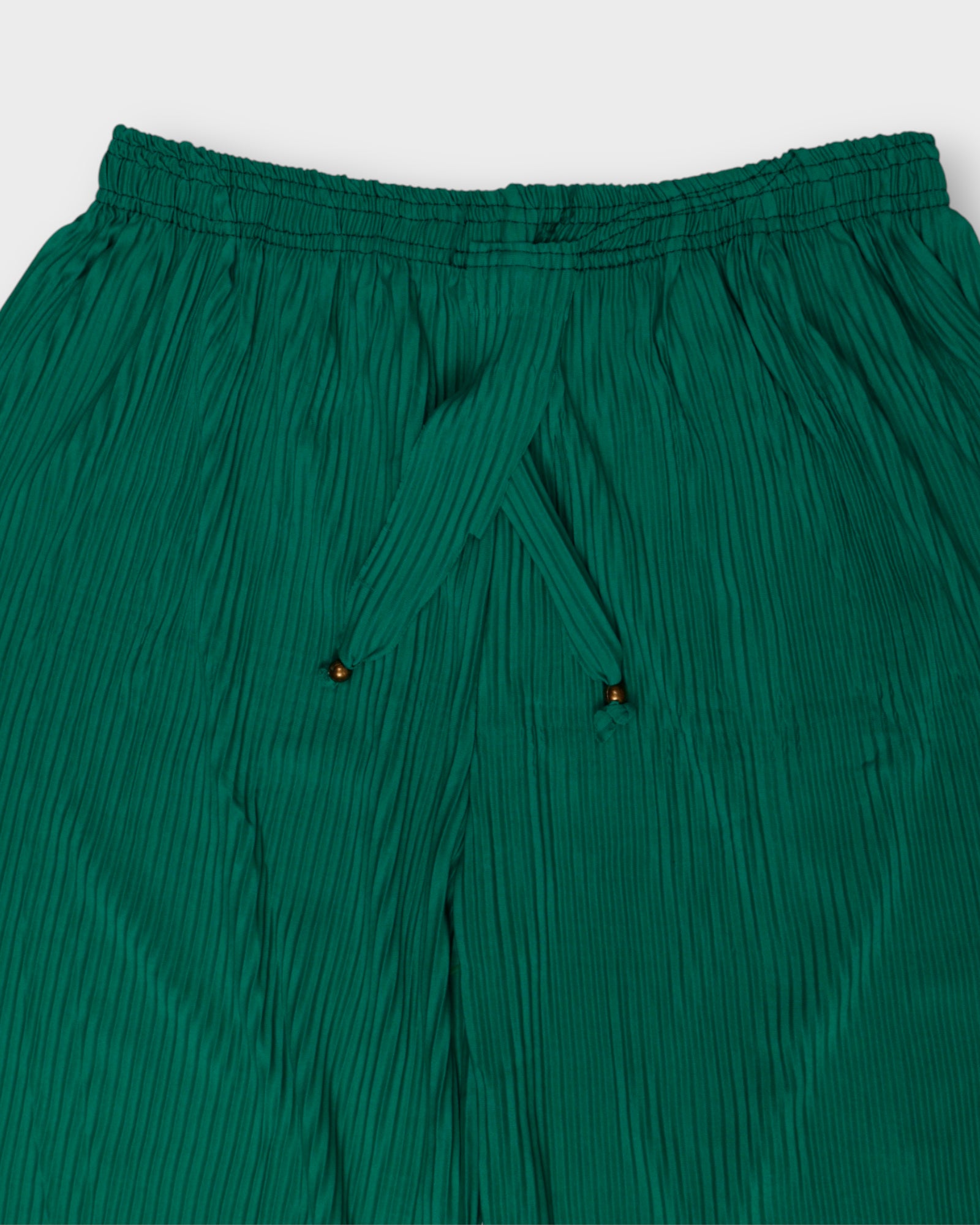 Rama Green Cotton Flared Palazzo Pants