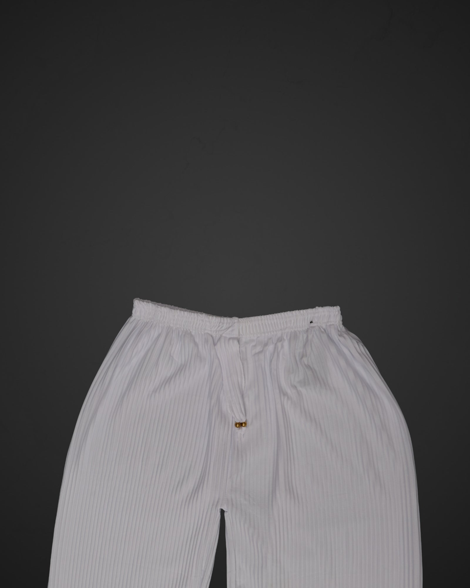 White Cotton Flared Palazzo Pants