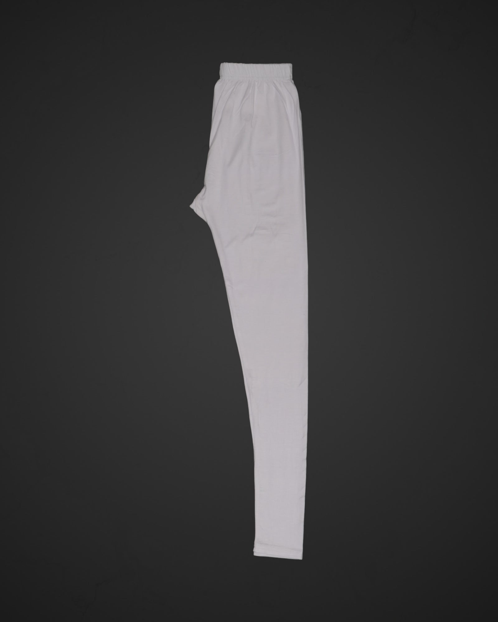 White Lycra Cotton Leggings
