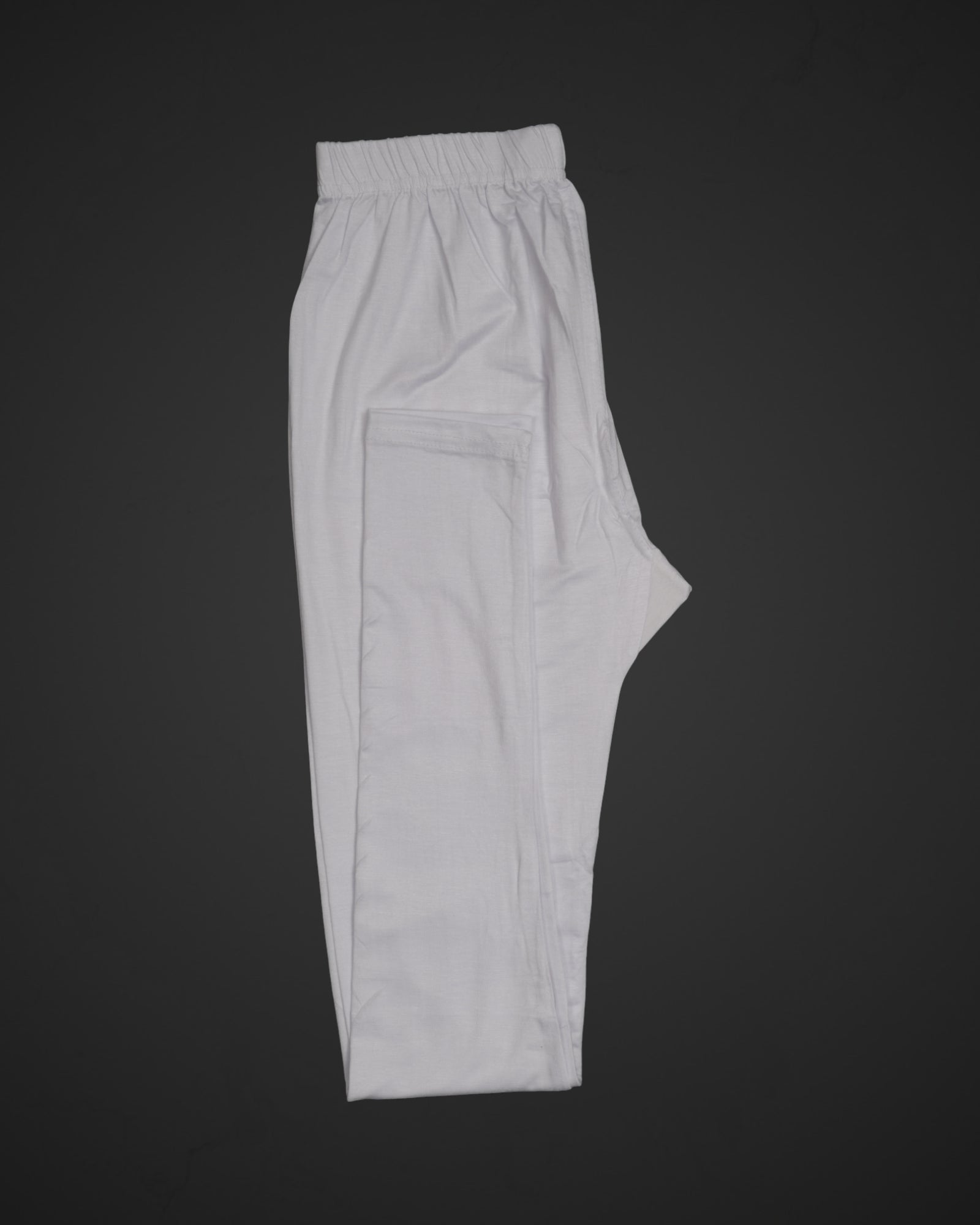 White Lycra Cotton Leggings