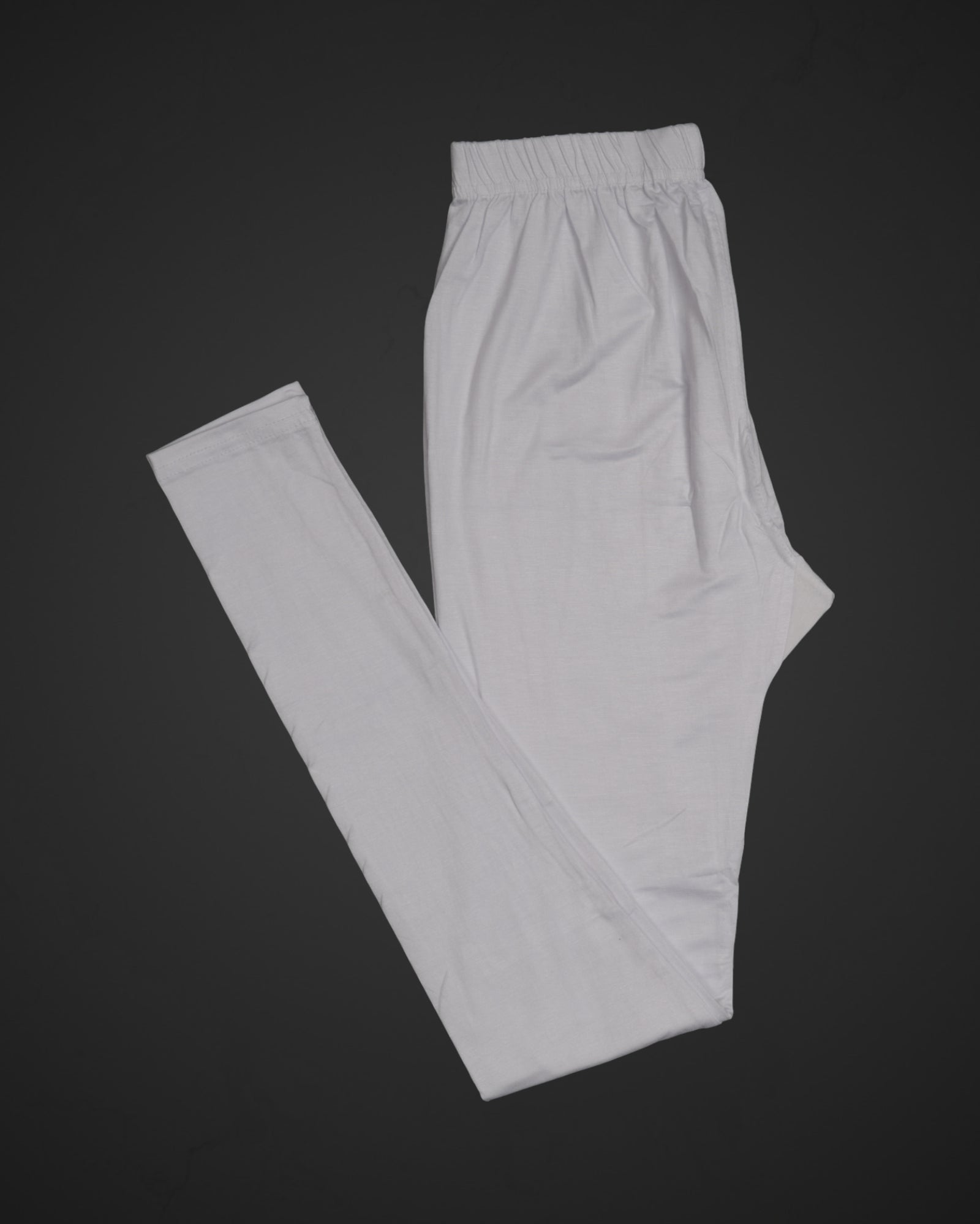 White Lycra Cotton Leggings