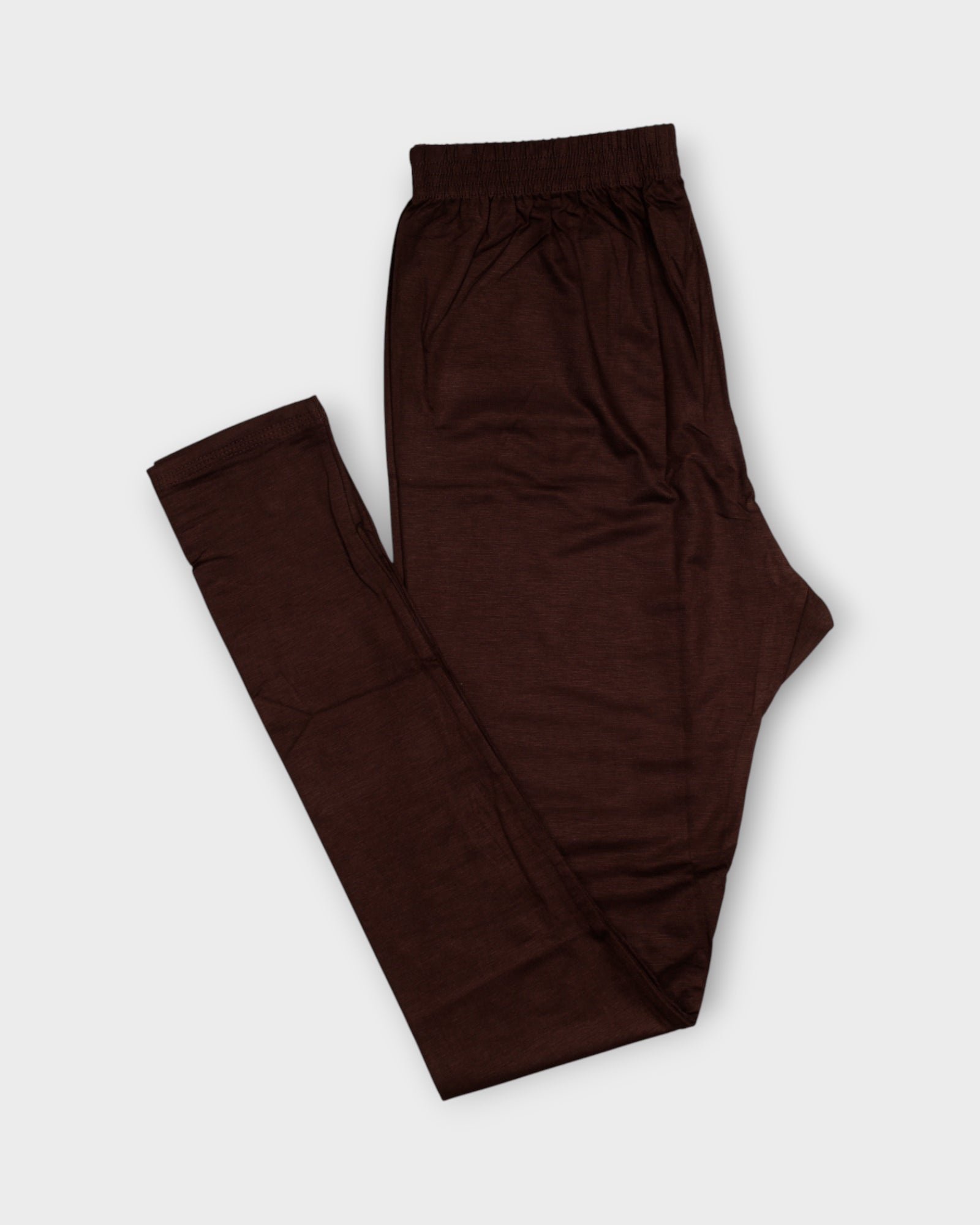 Dark Brown Lycra Cotton Leggings
