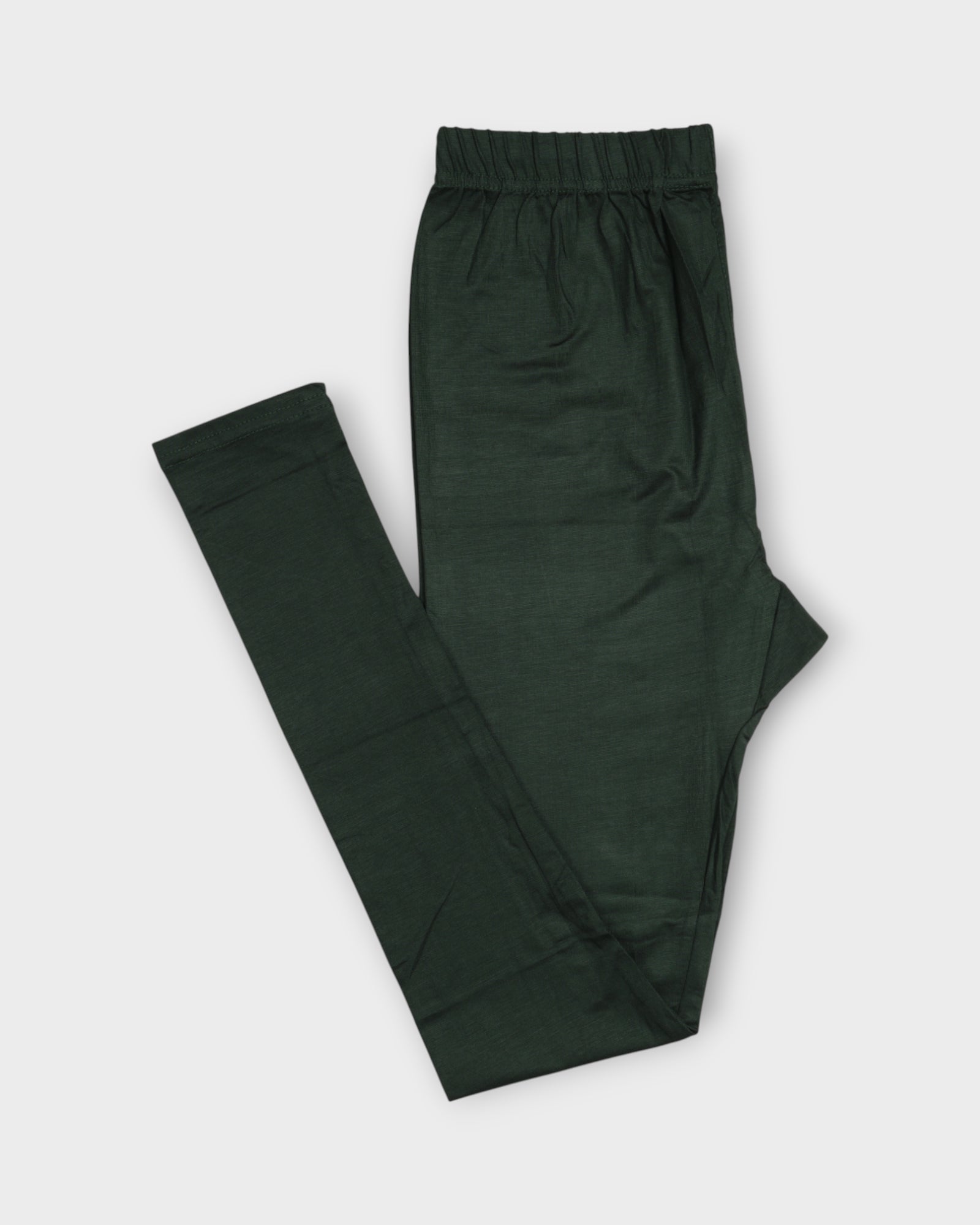 Bottle Green Cotton Lycra Leggings