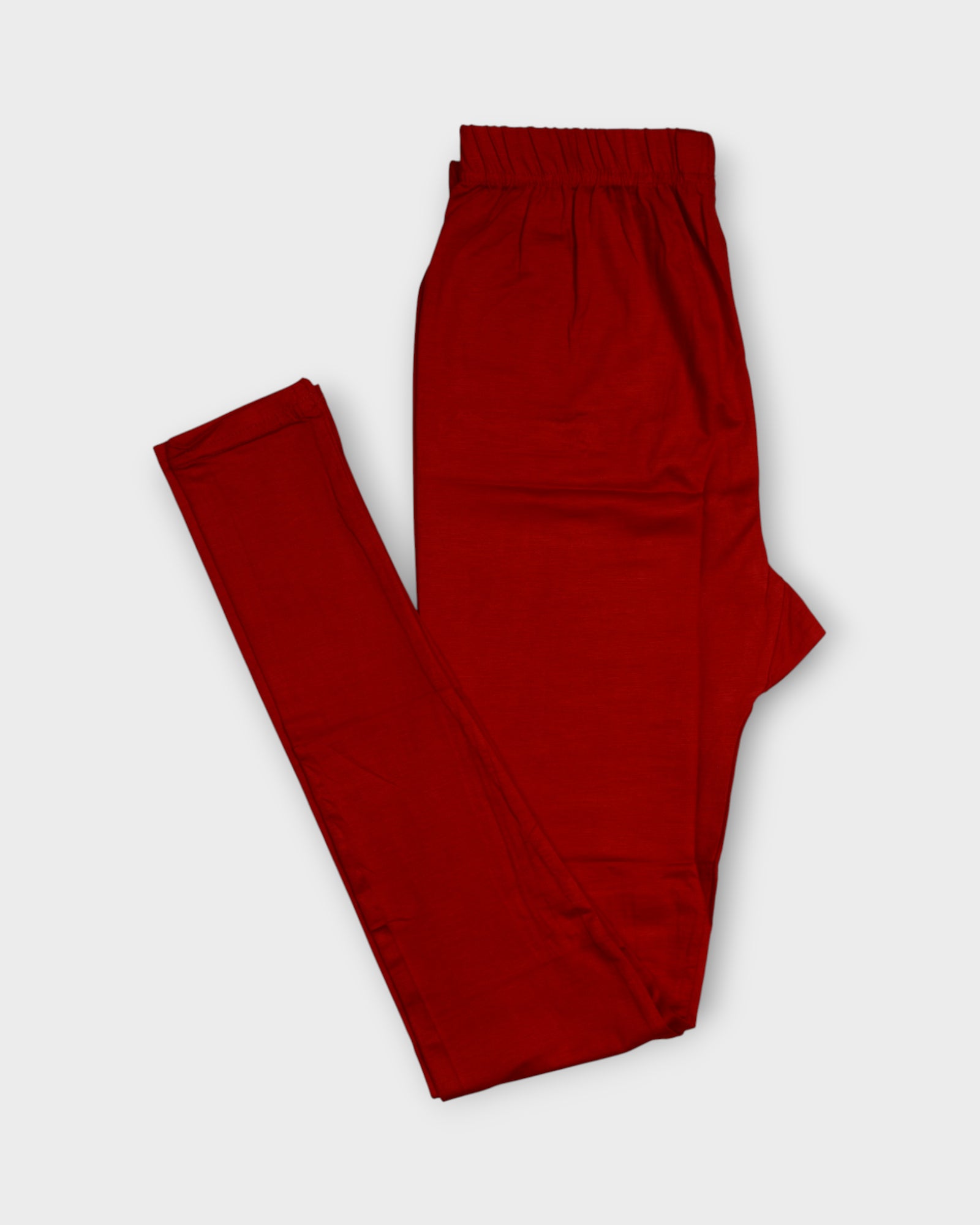 Red Lycra Leggings With Comfortable Fit