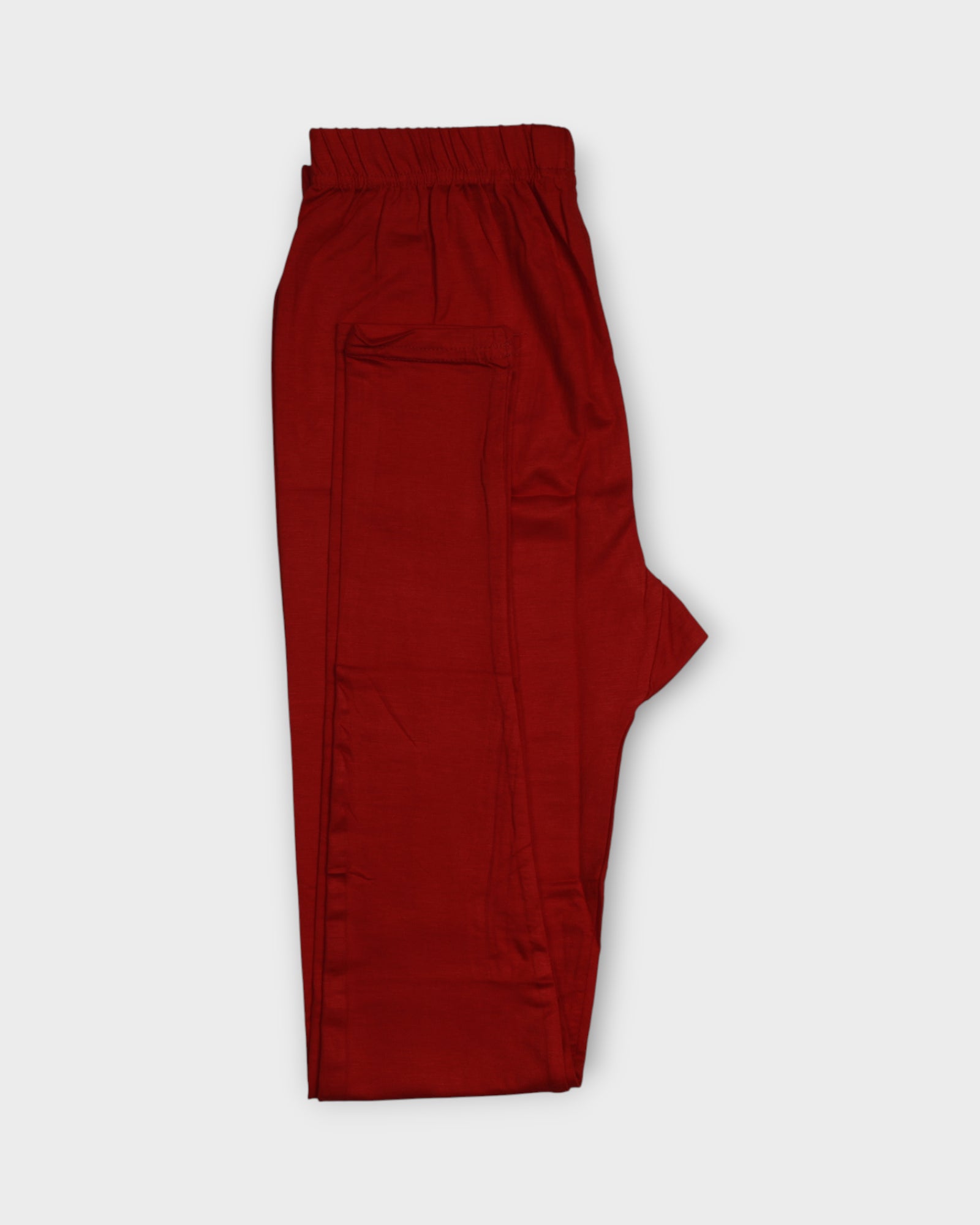 Red Lycra Leggings With Comfortable Fit