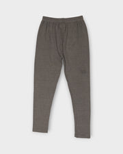 Light Grey Lycra Cotton Ankle Leggings