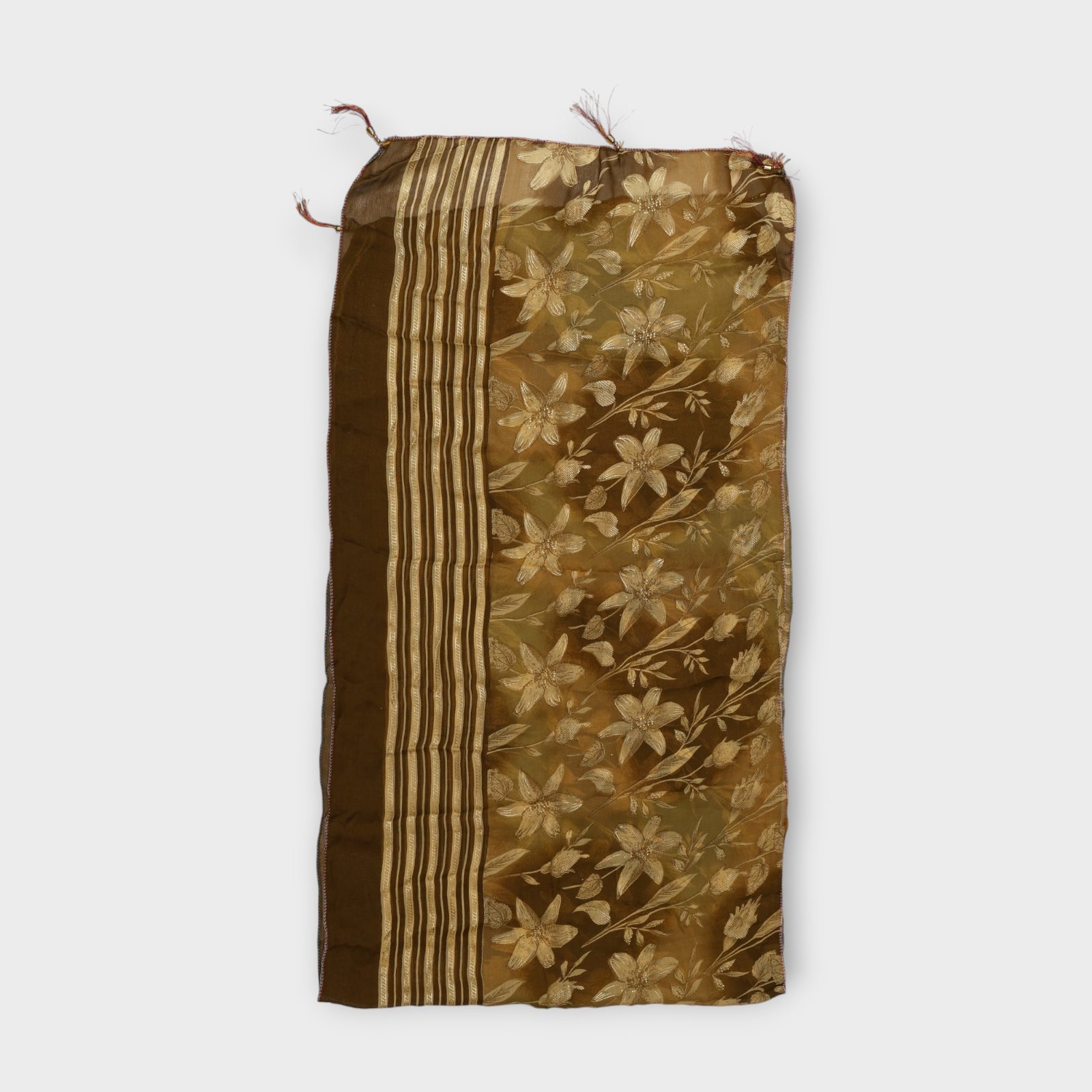Striped Border Women's Scarf