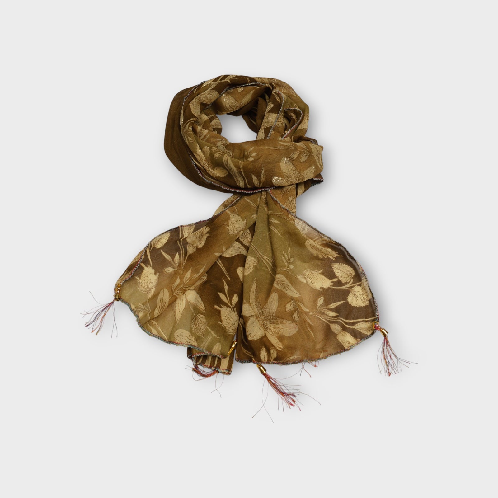 Striped Border Women's Scarf
