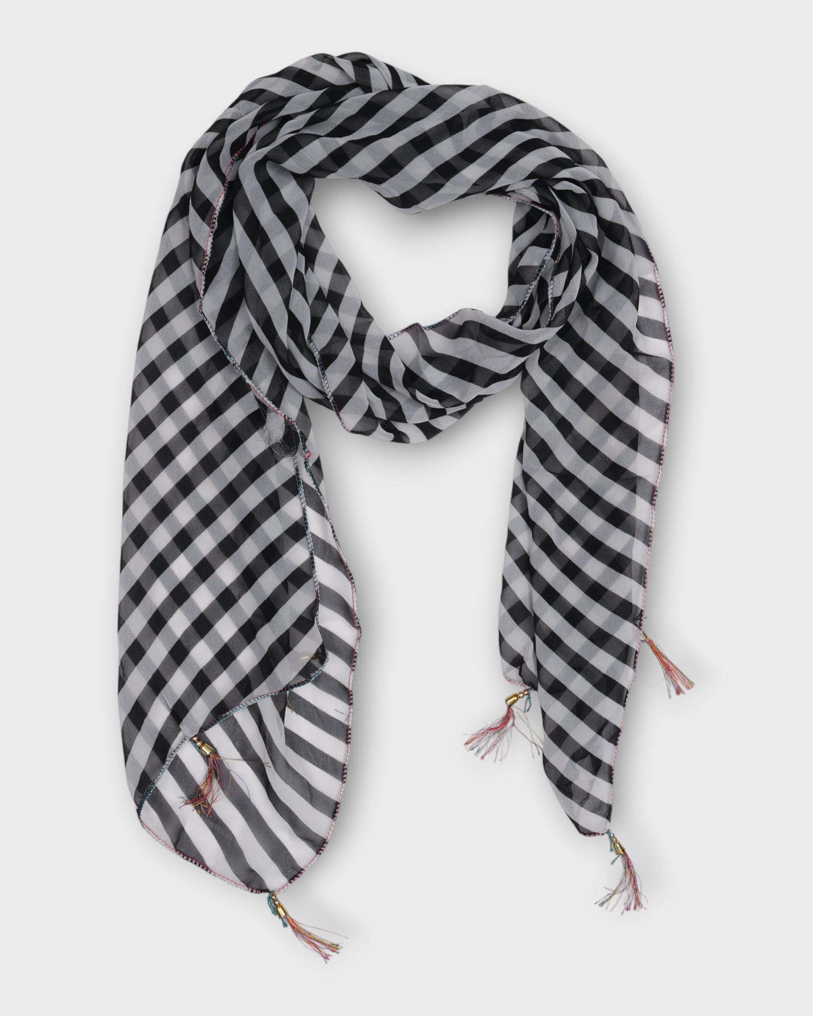 Classic Black and White Scarf