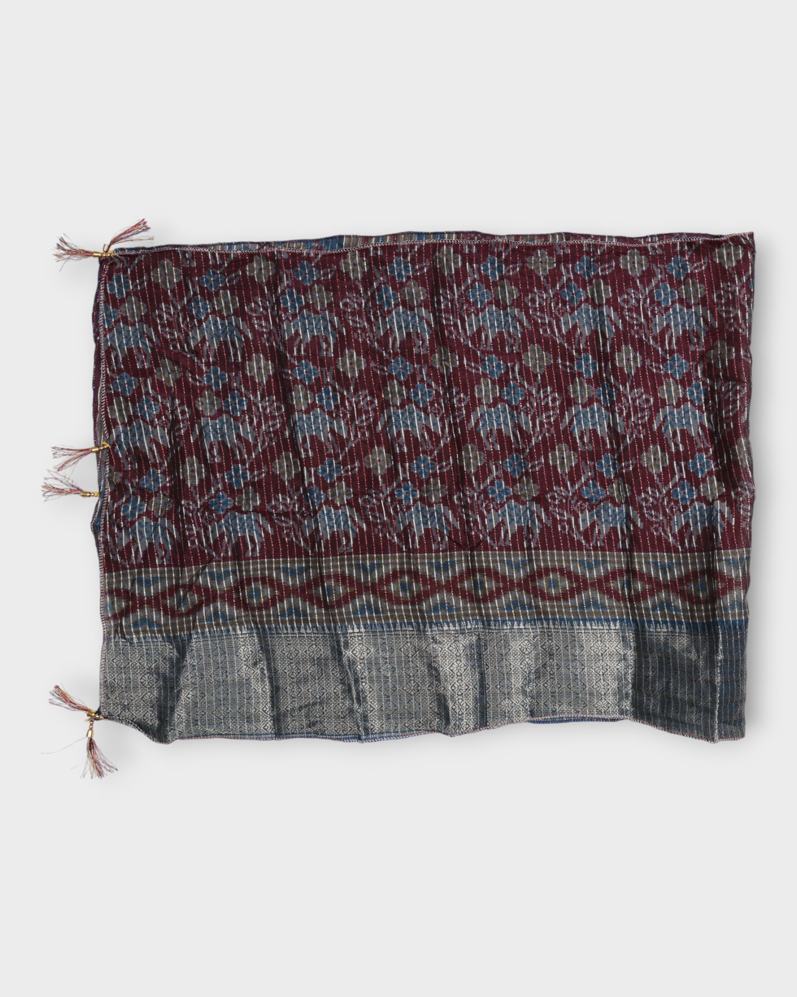 Versatile Striped Zari Scarf