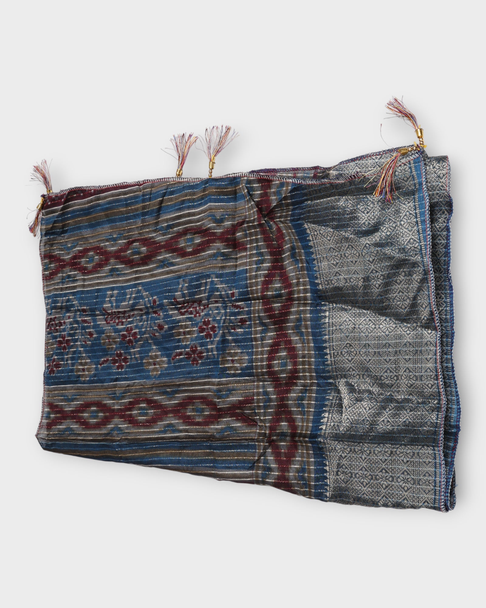 Versatile Striped Zari Scarf