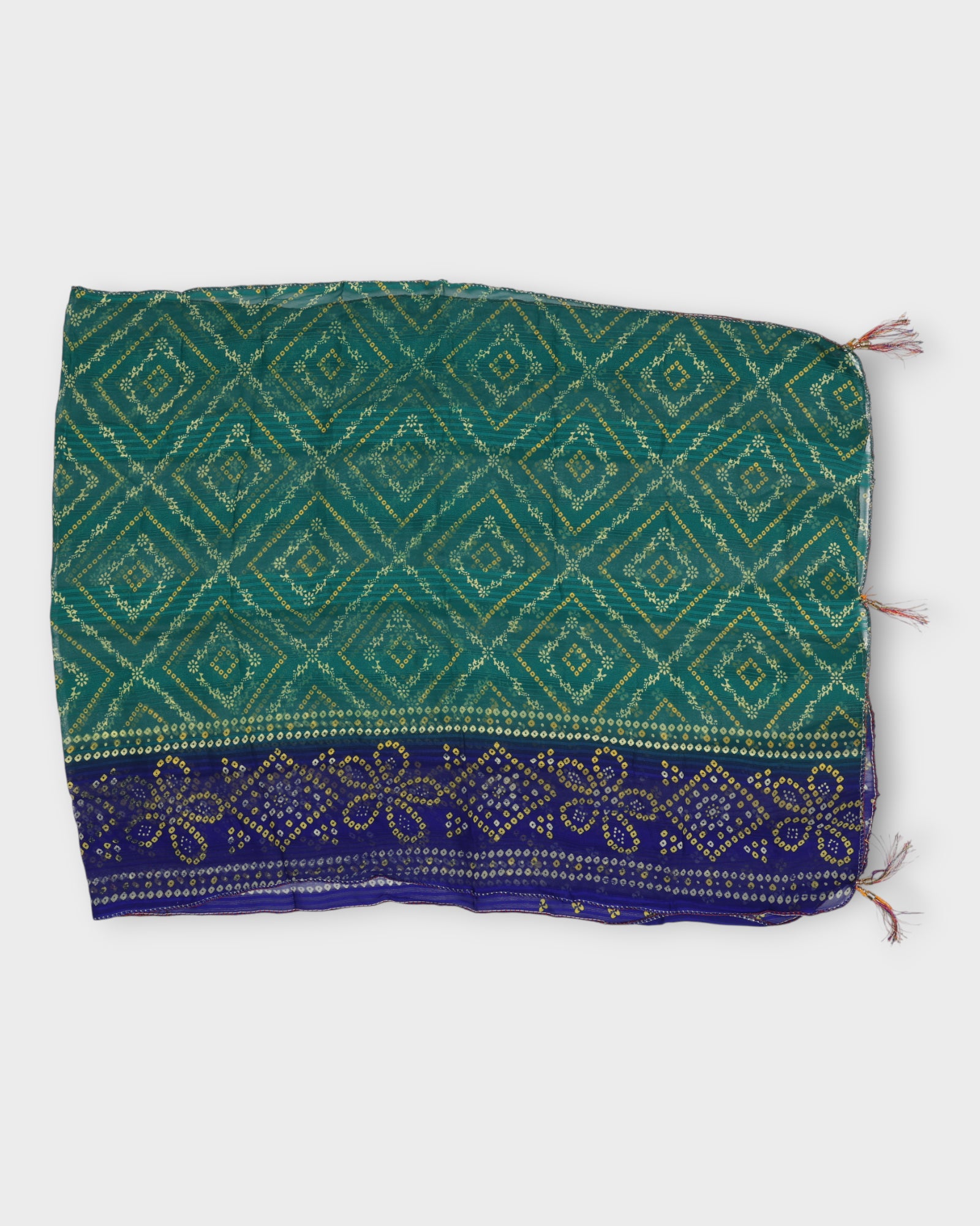 Striped Bandhani Touch Scarf