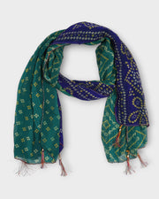Striped Bandhani Touch Scarf
