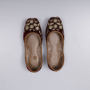 Velvet Maroon Artisan Ethnic Jutti