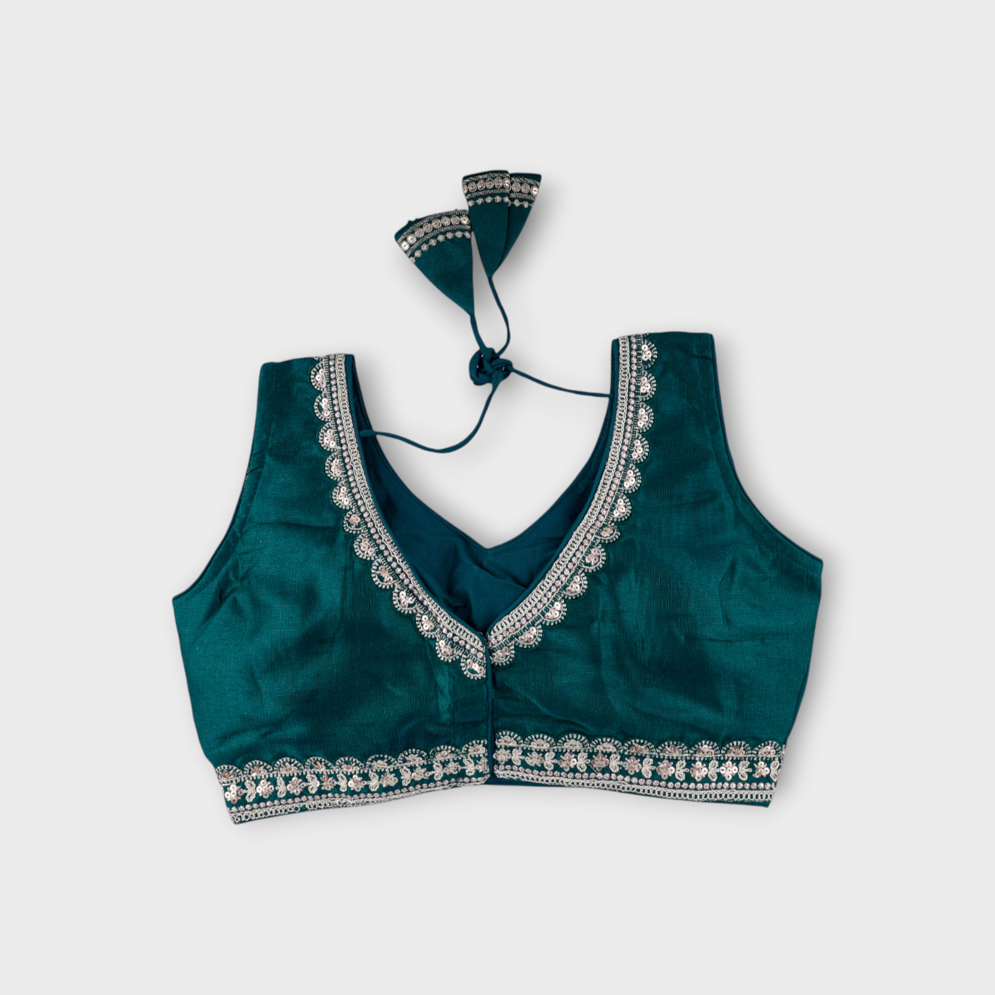 Phantom Silk V Neck Readymade Blouse