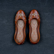 Handcrafted Tan Almond Shape Ethnic Jutti