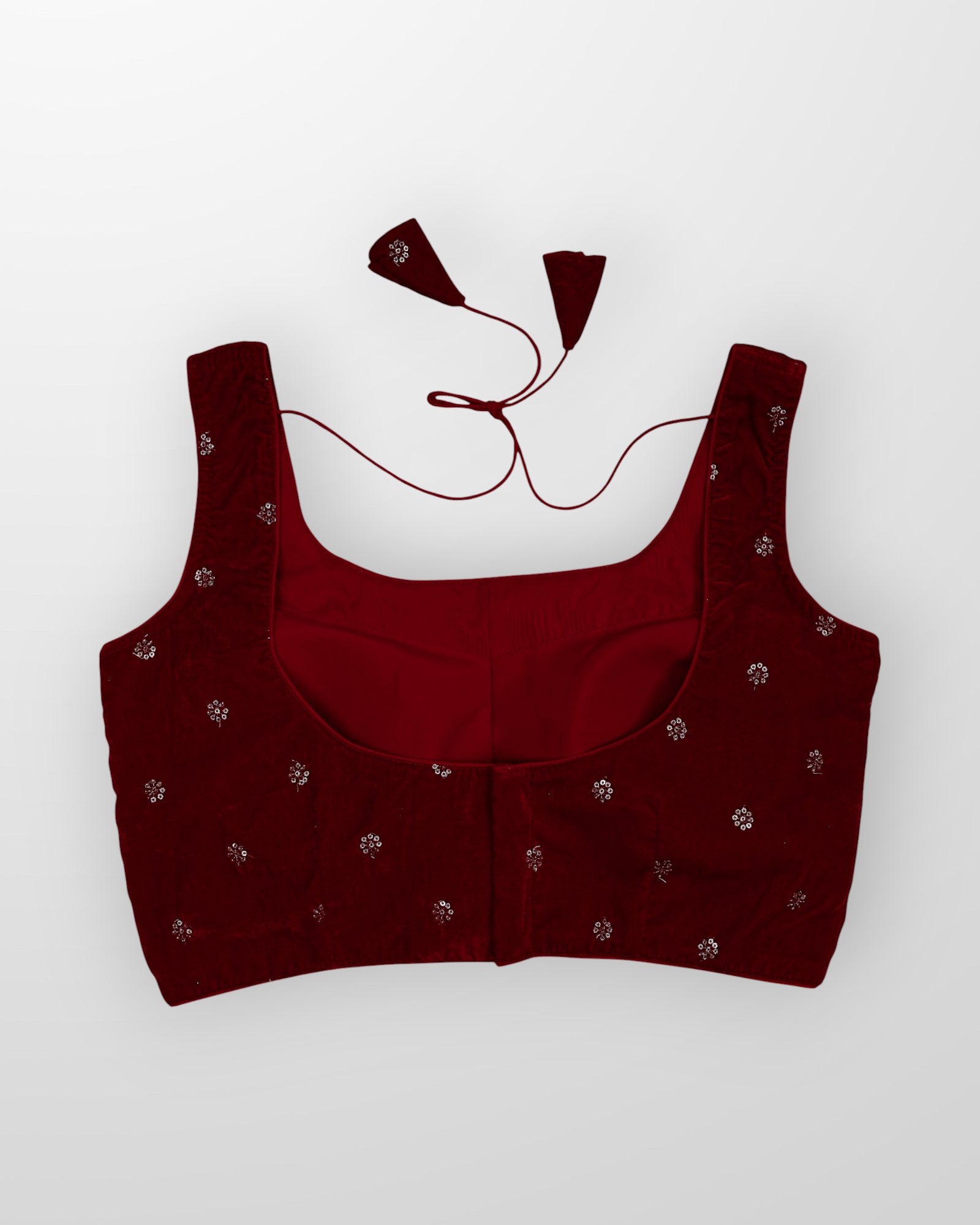 Velvet Charm Ready to Wear Square Neck Blouse