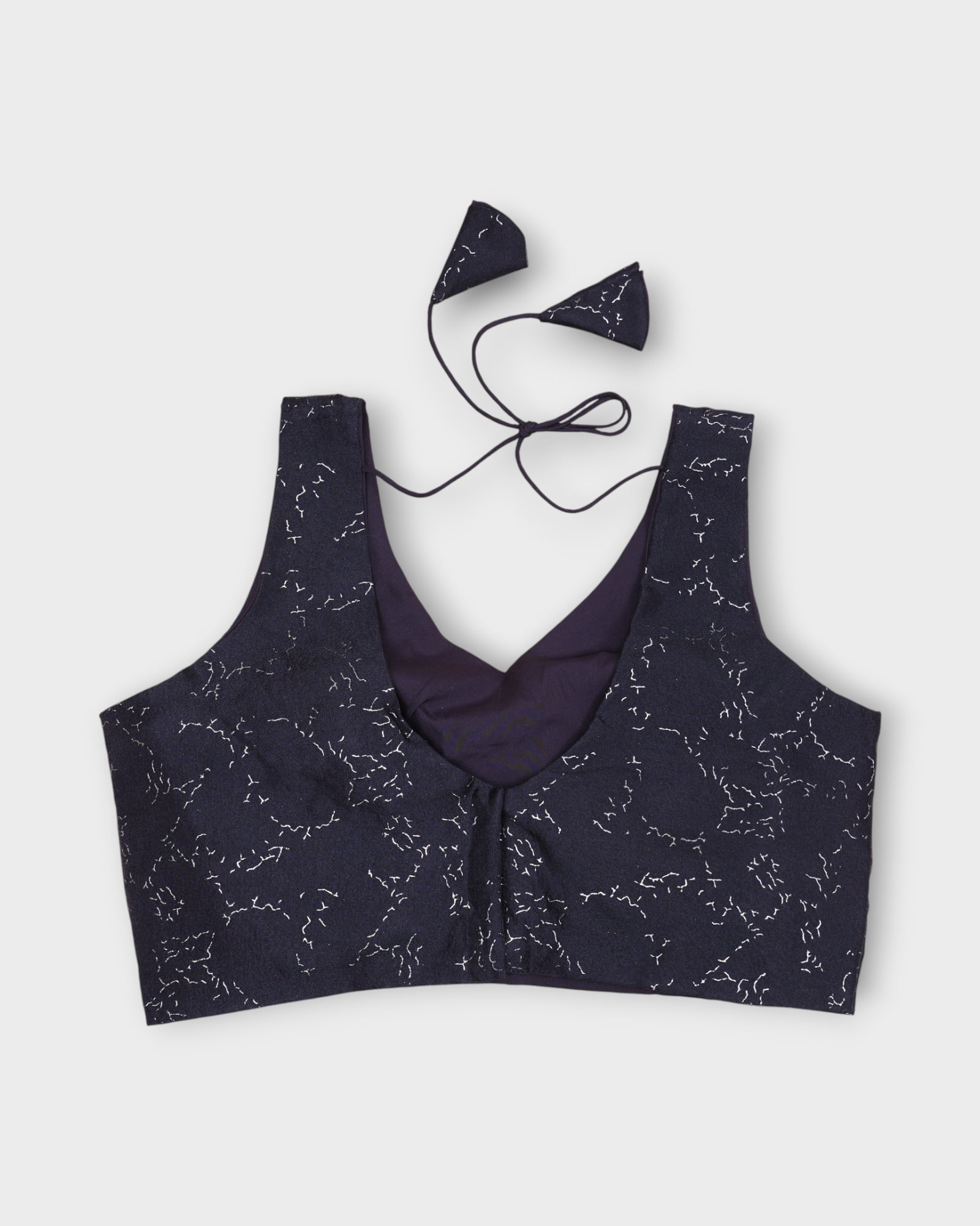 Organza Silk Modern Cutout Readymade Blouse