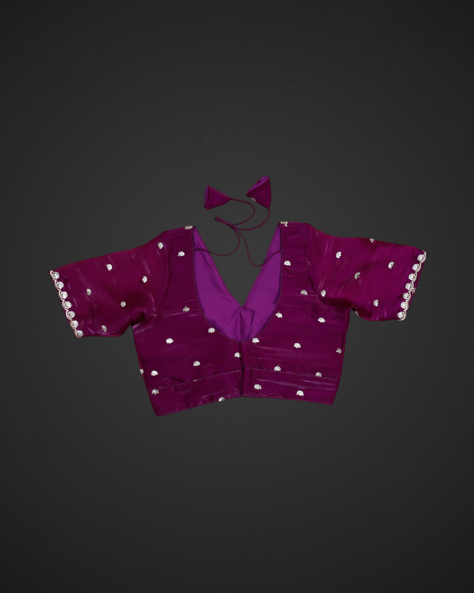Chanderi V Neck Readymade Blouse
