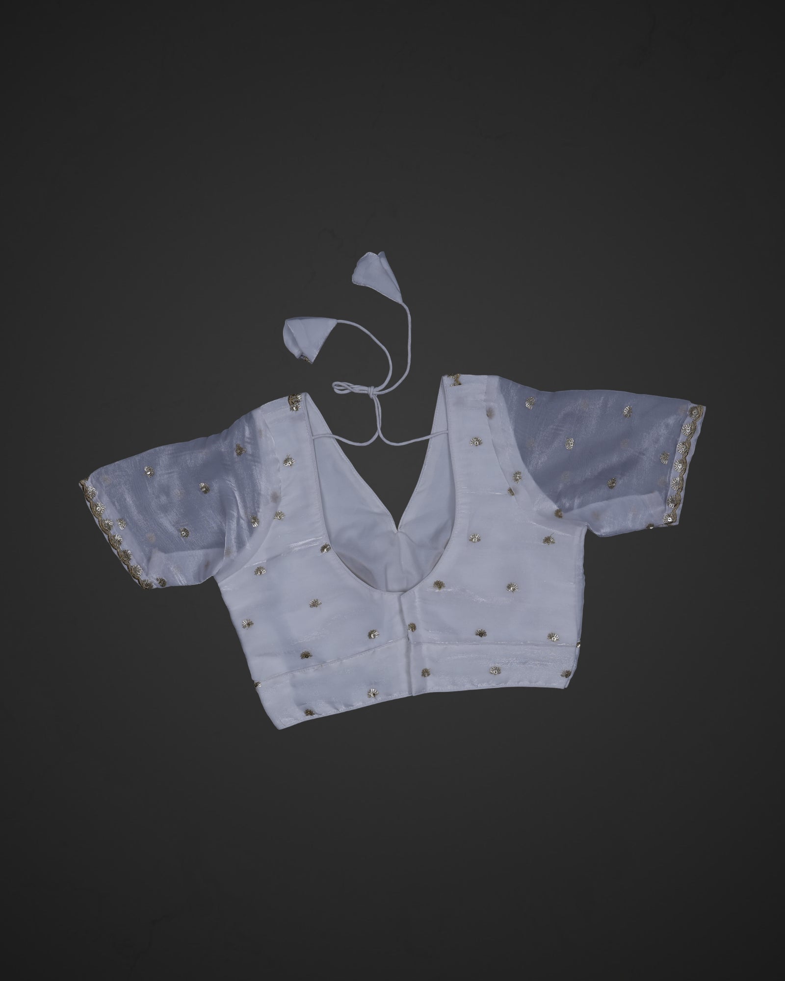Chanderi V Neck Readymade Blouse