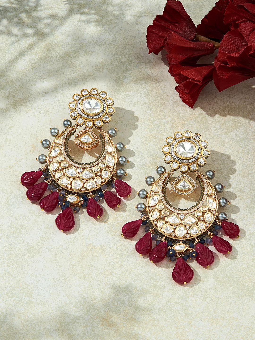 Chic Spectrum Polki Earrings - Dyulokha