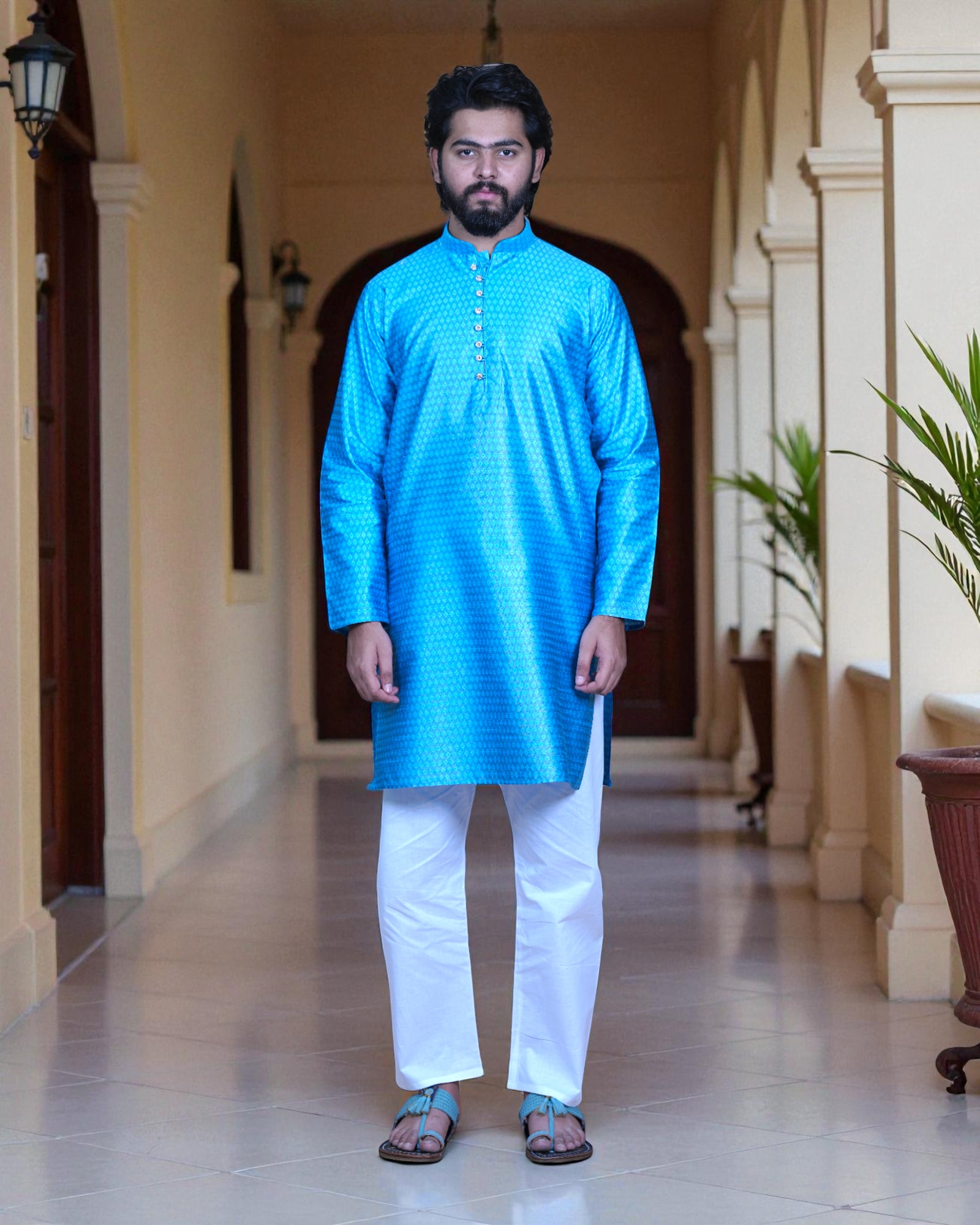 Embrace Tradition Exquisite Textured Kurta Pajama