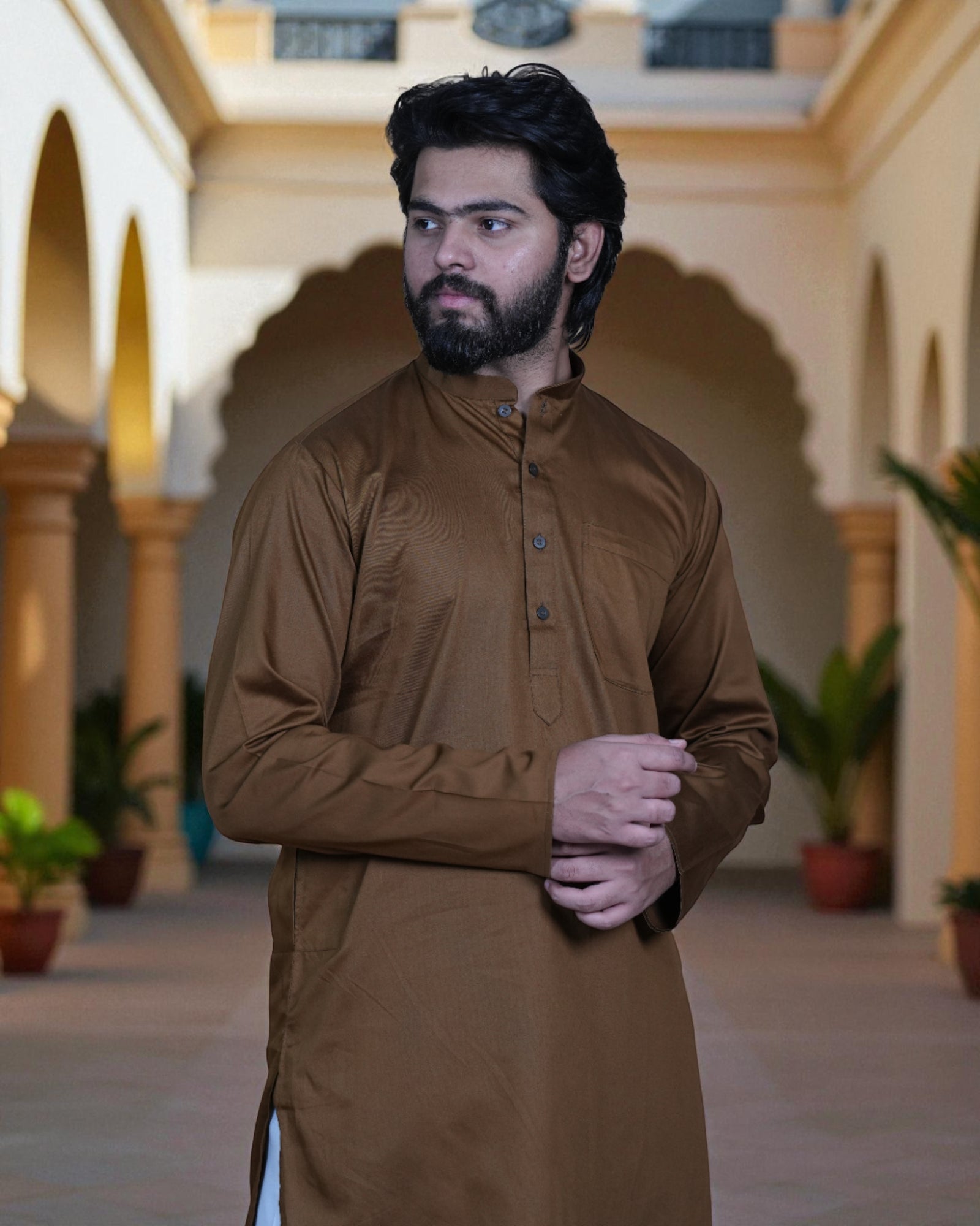 Cotton Plain Kurta Pajama Set