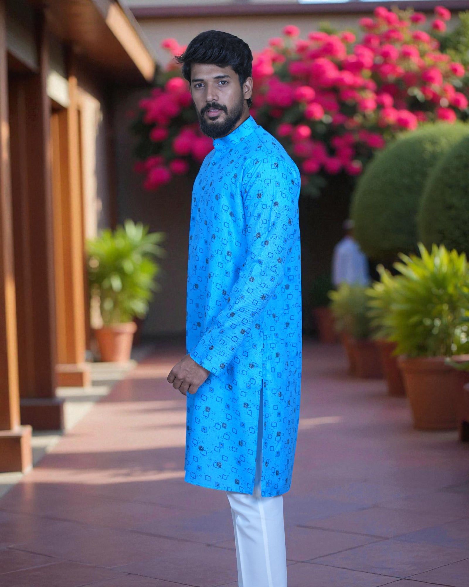 Cotton Block Printed Kurta Pajama Set