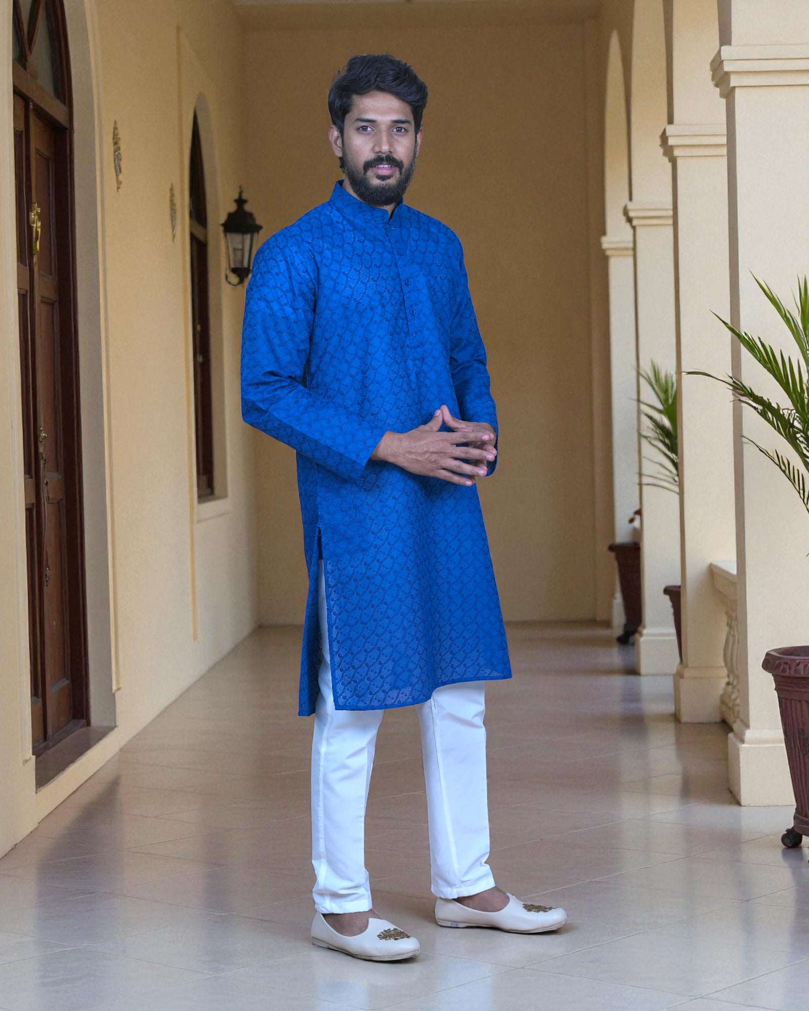 Cotton Handwoven Kurta Pajama Set