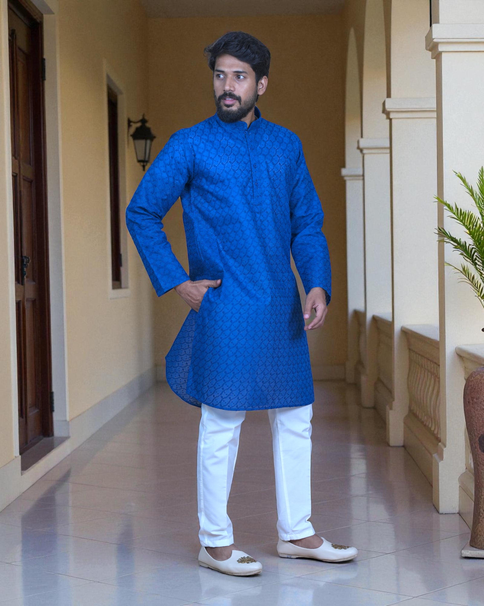 Cotton Handwoven Kurta Pajama Set
