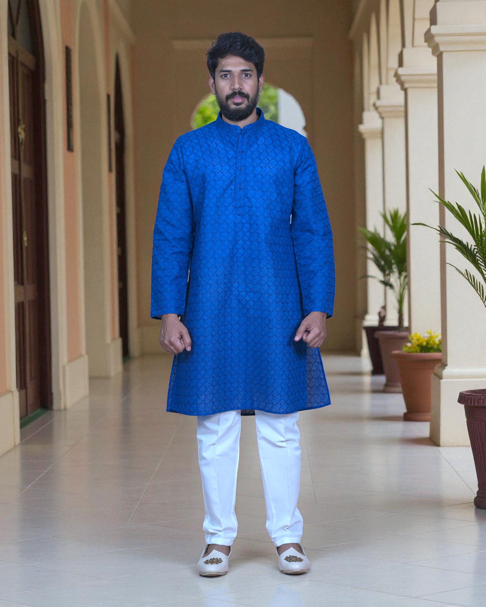 Cotton Handwoven Kurta Pajama Set