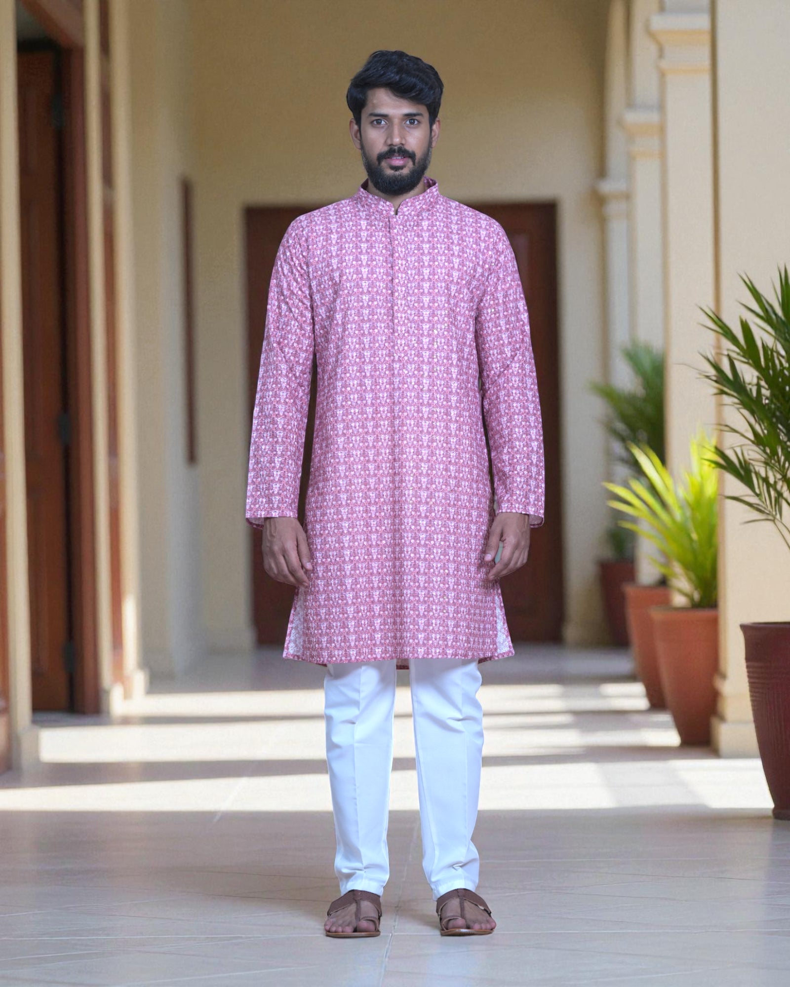 Floral Cotton Print Kurta Pajama Set