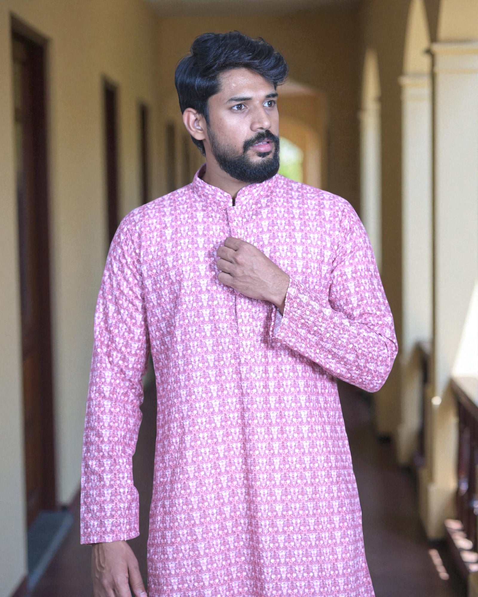 Floral Cotton Print Kurta Pajama Set