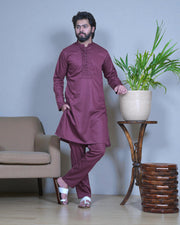 Cotton Pleated Kurta Pajama Set