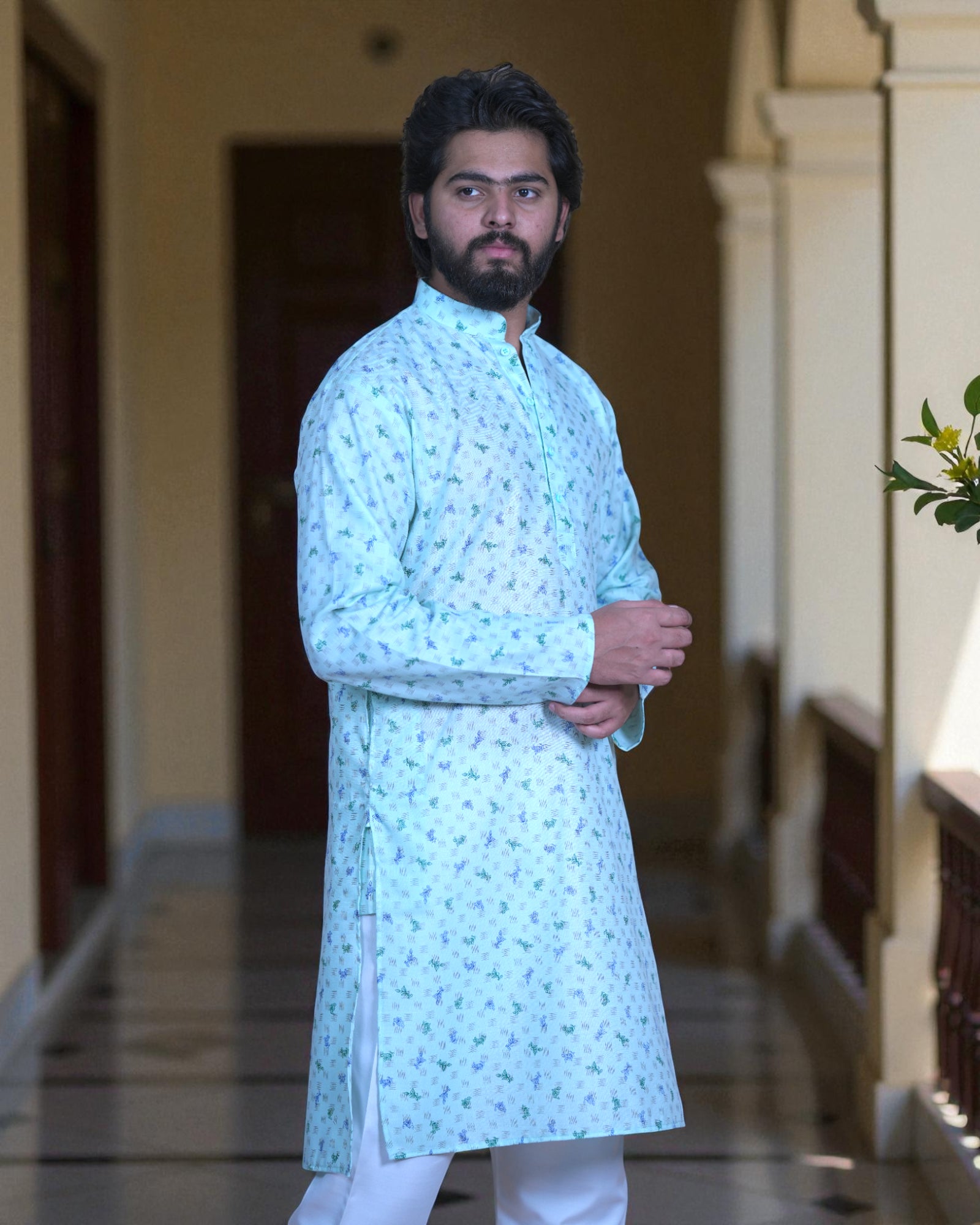 Floral Cotton Printed Kurta Pajama Set